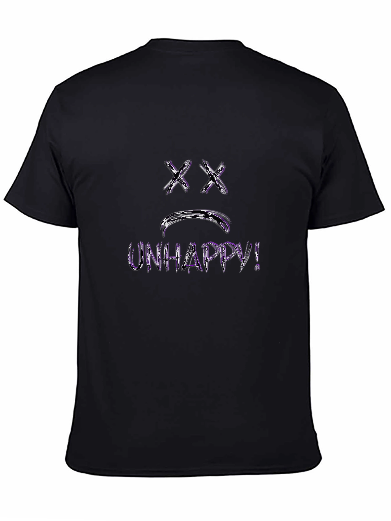 Unhappy Graphic Black T-Shirt