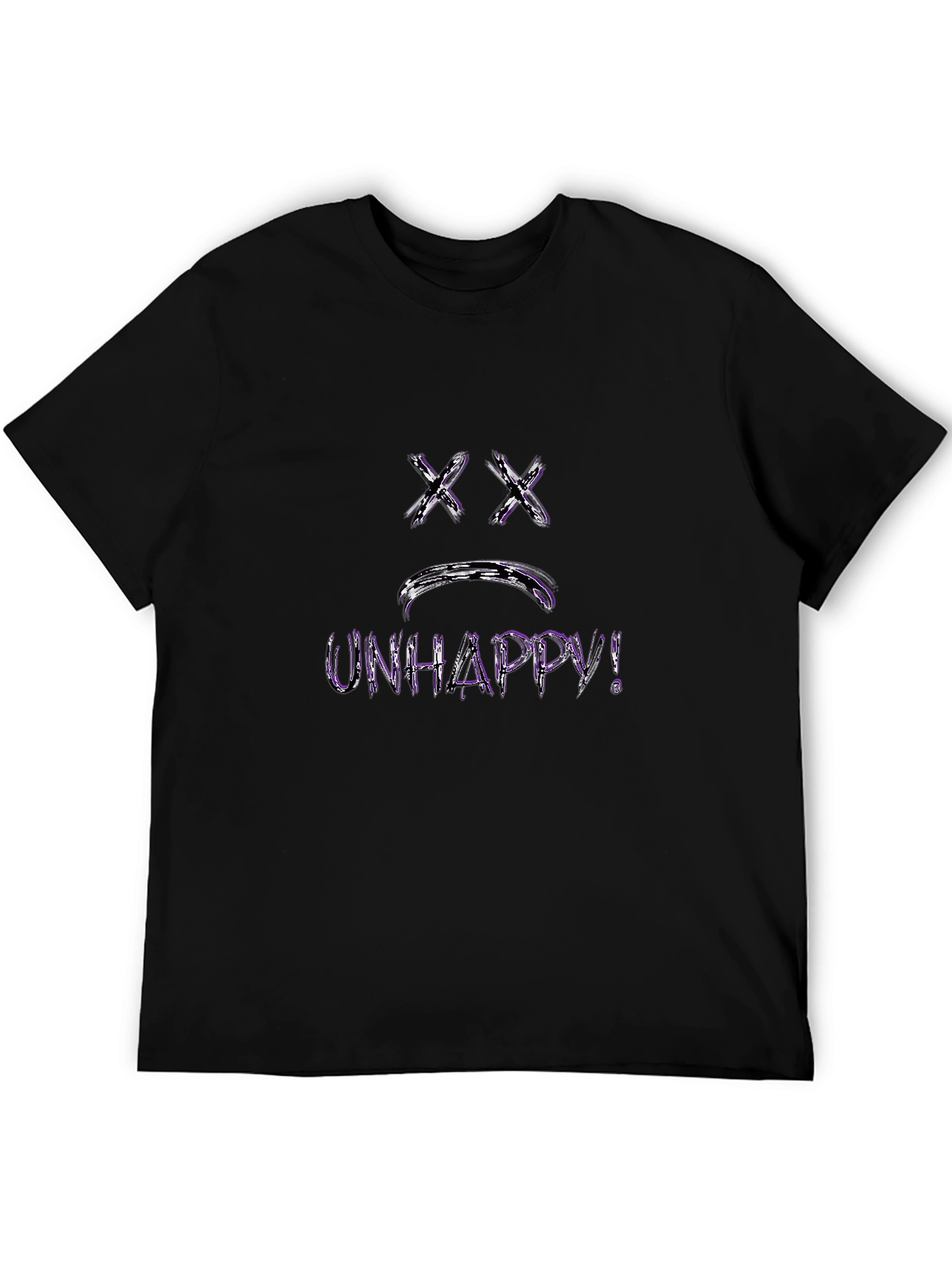 Unhappy Graphic Black T-Shirt