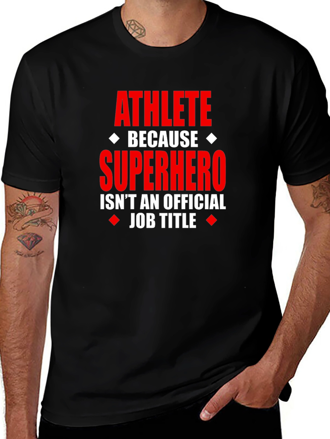 Athlete Superhero Job Title T-Shirt