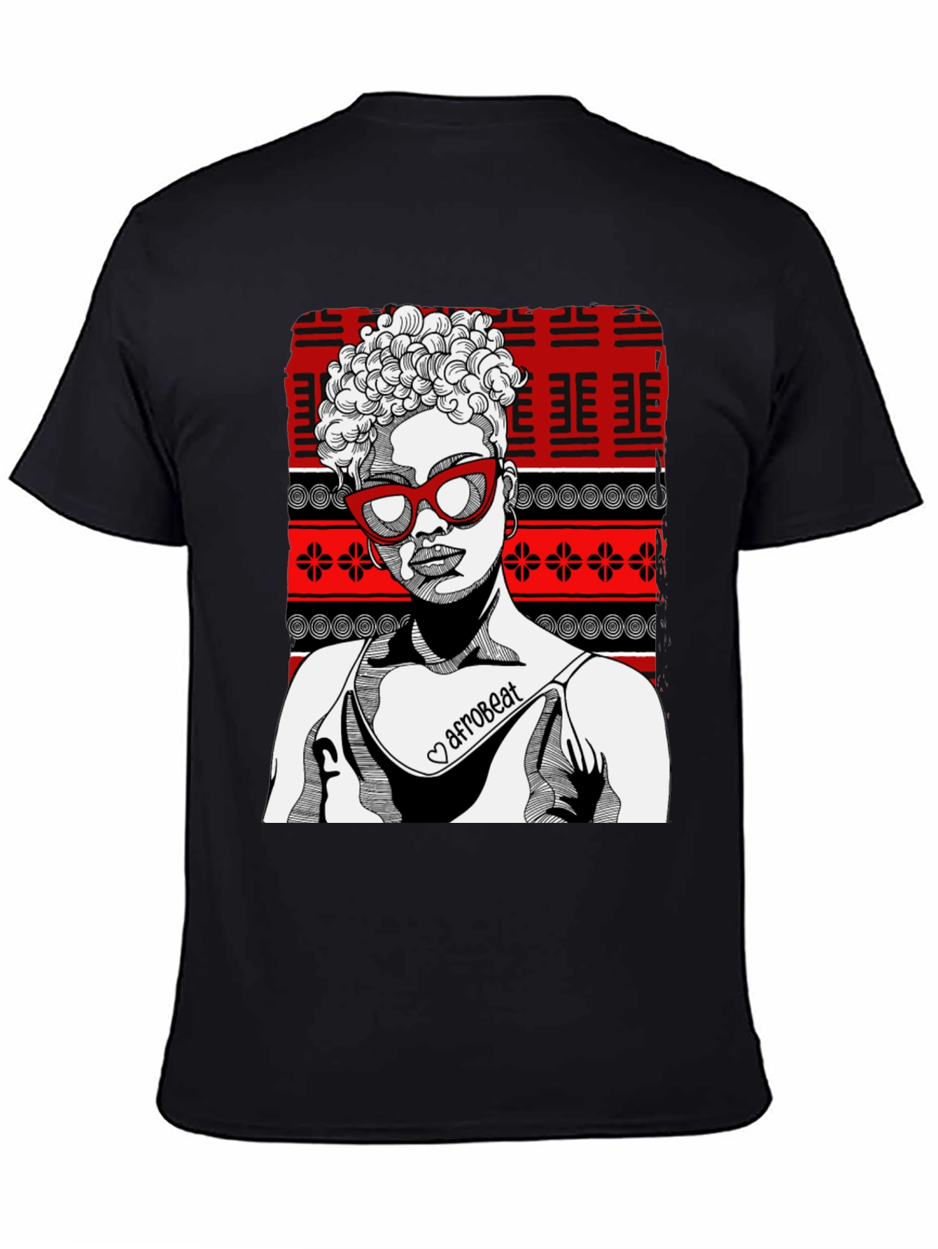 Afrobeat Graphic Tee - Stylish Unisex Black T-Shirt