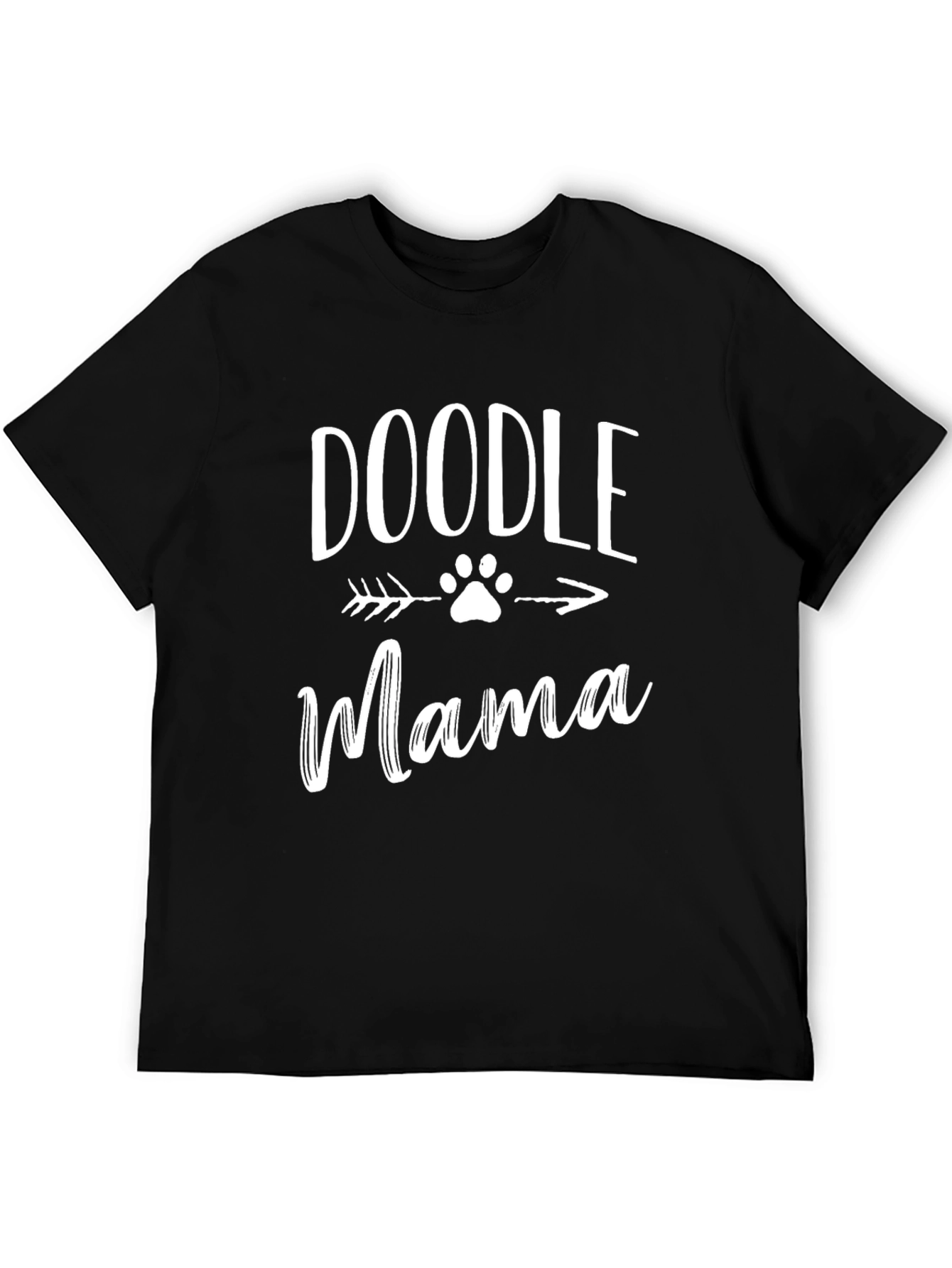 Doodle Mama Paw Print Arrow Graphic Tee - Black
