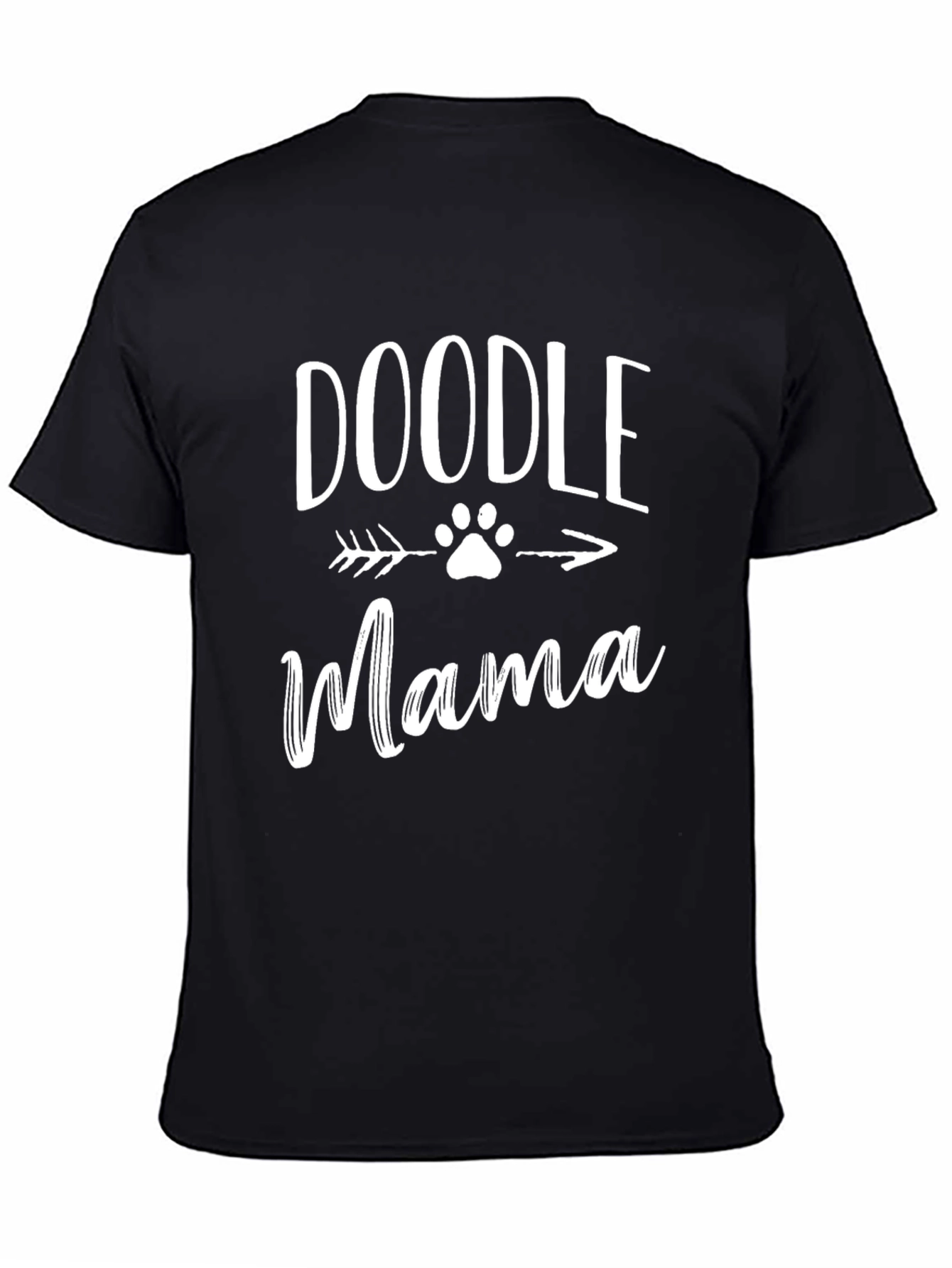 Doodle Mama Paw Print Arrow Graphic Tee - Black