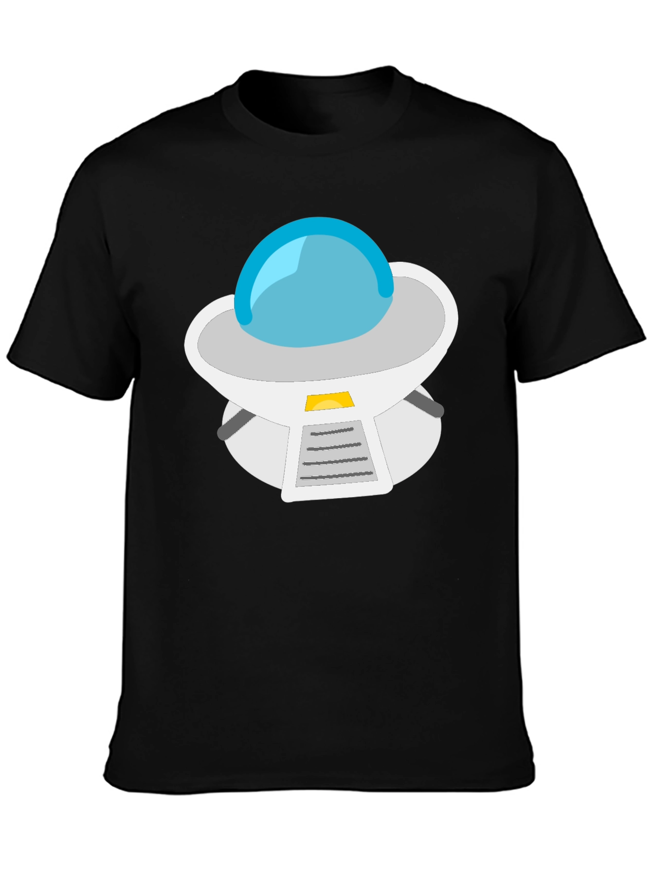 UFO Graphic Tee - Black Casual Cotton T-Shirt