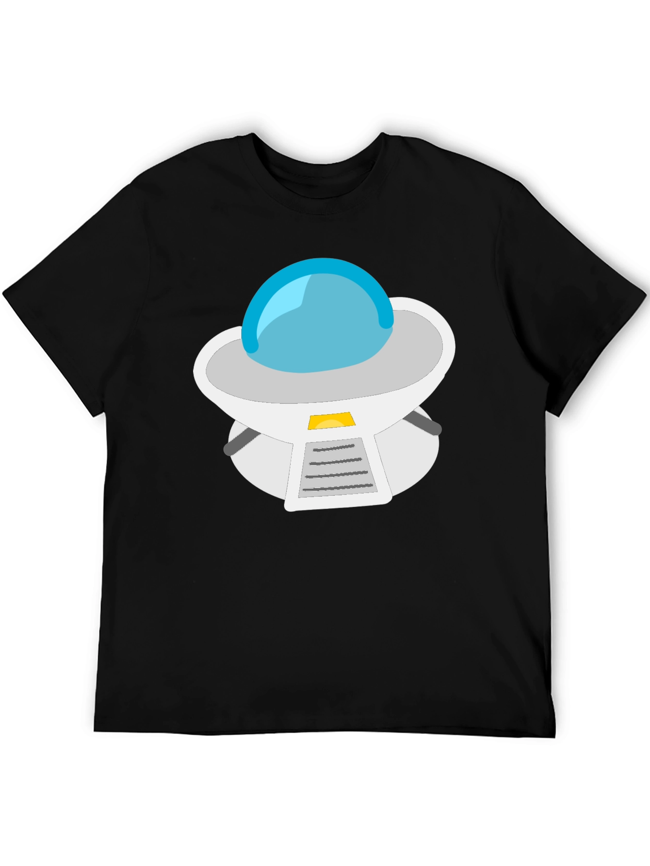 UFO Graphic Tee - Black Casual Cotton T-Shirt