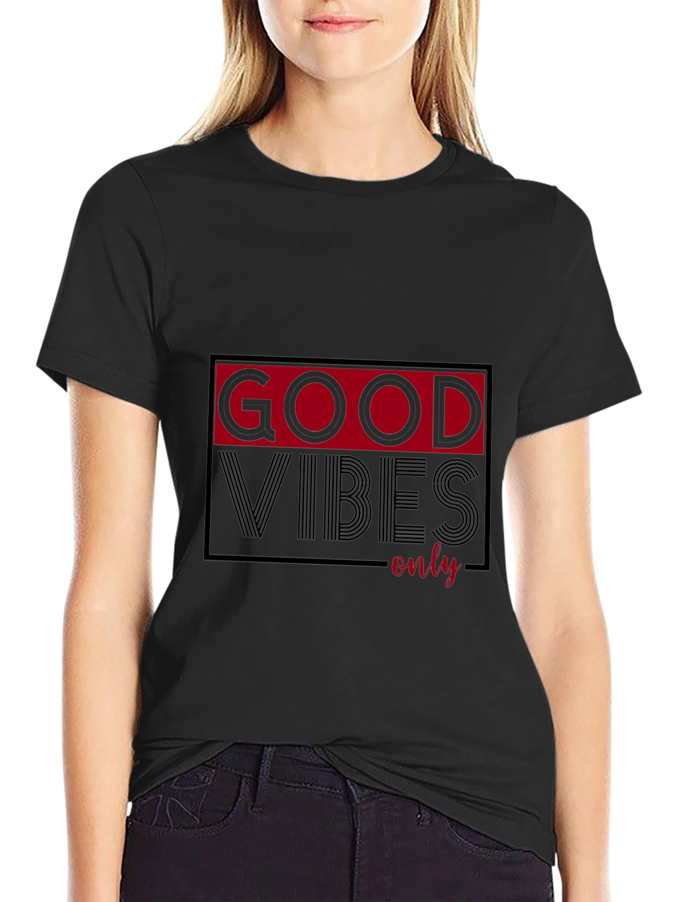Good Vibes Only Graphic T-Shirt - Black