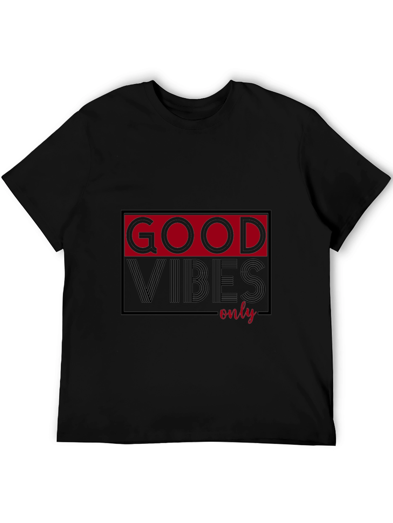 Good Vibes Only Graphic T-Shirt - Black