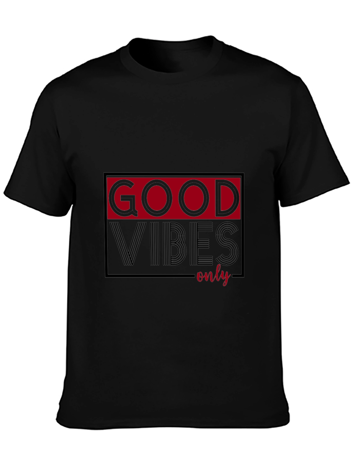 Good Vibes Only Graphic T-Shirt - Black