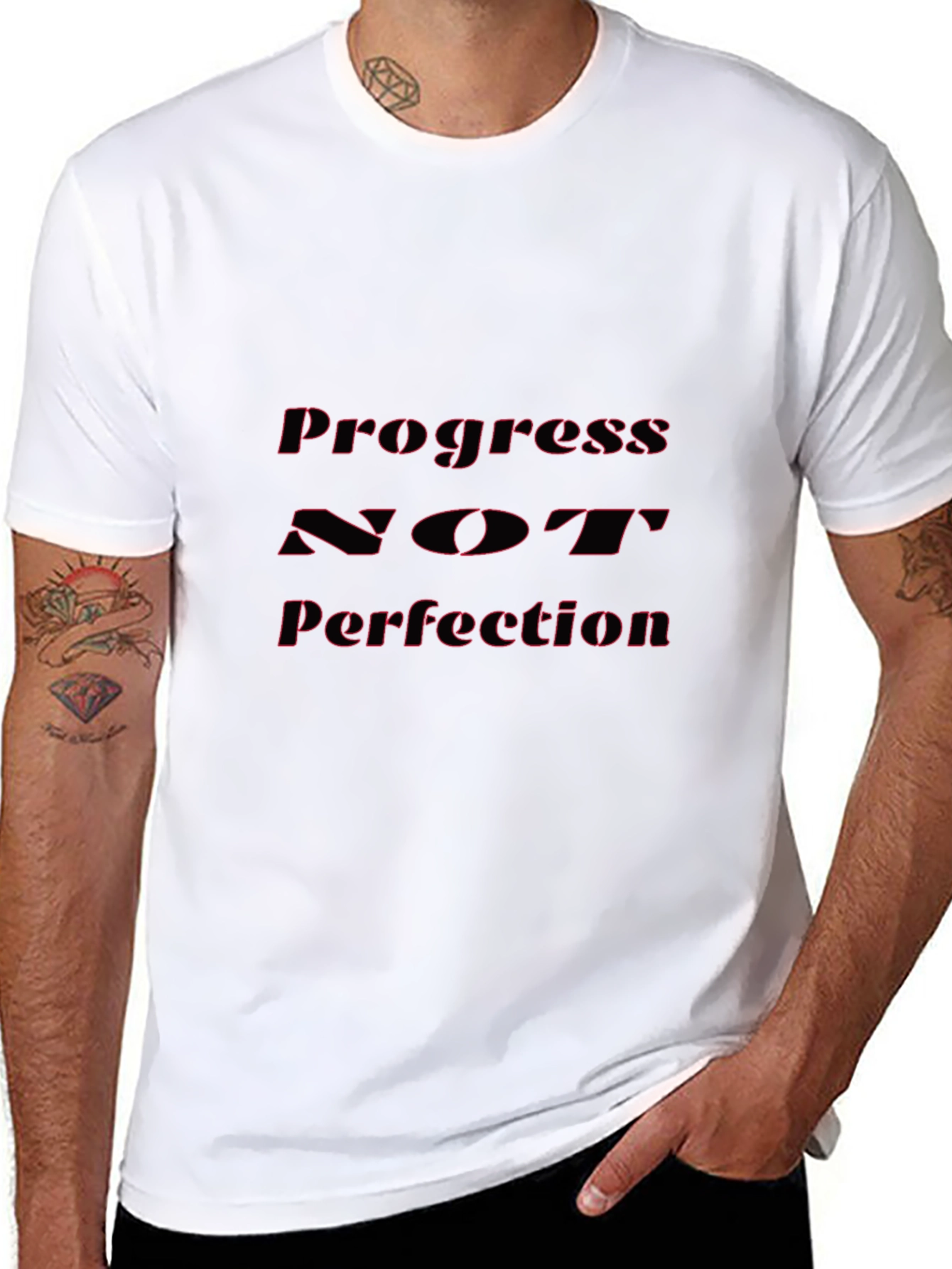 Progress Not Perfection T-Shirt - Black