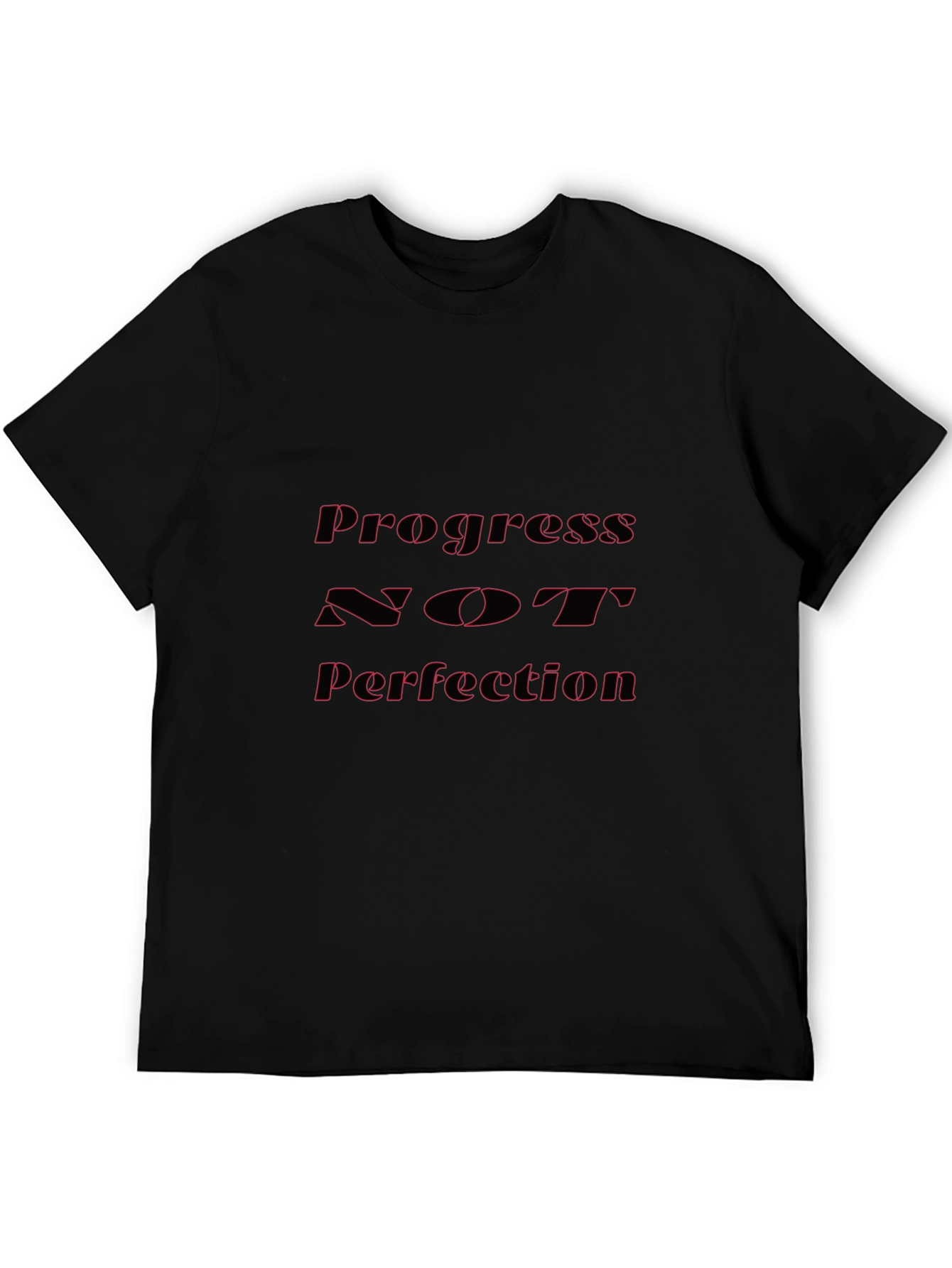 Progress Not Perfection T-Shirt - Black