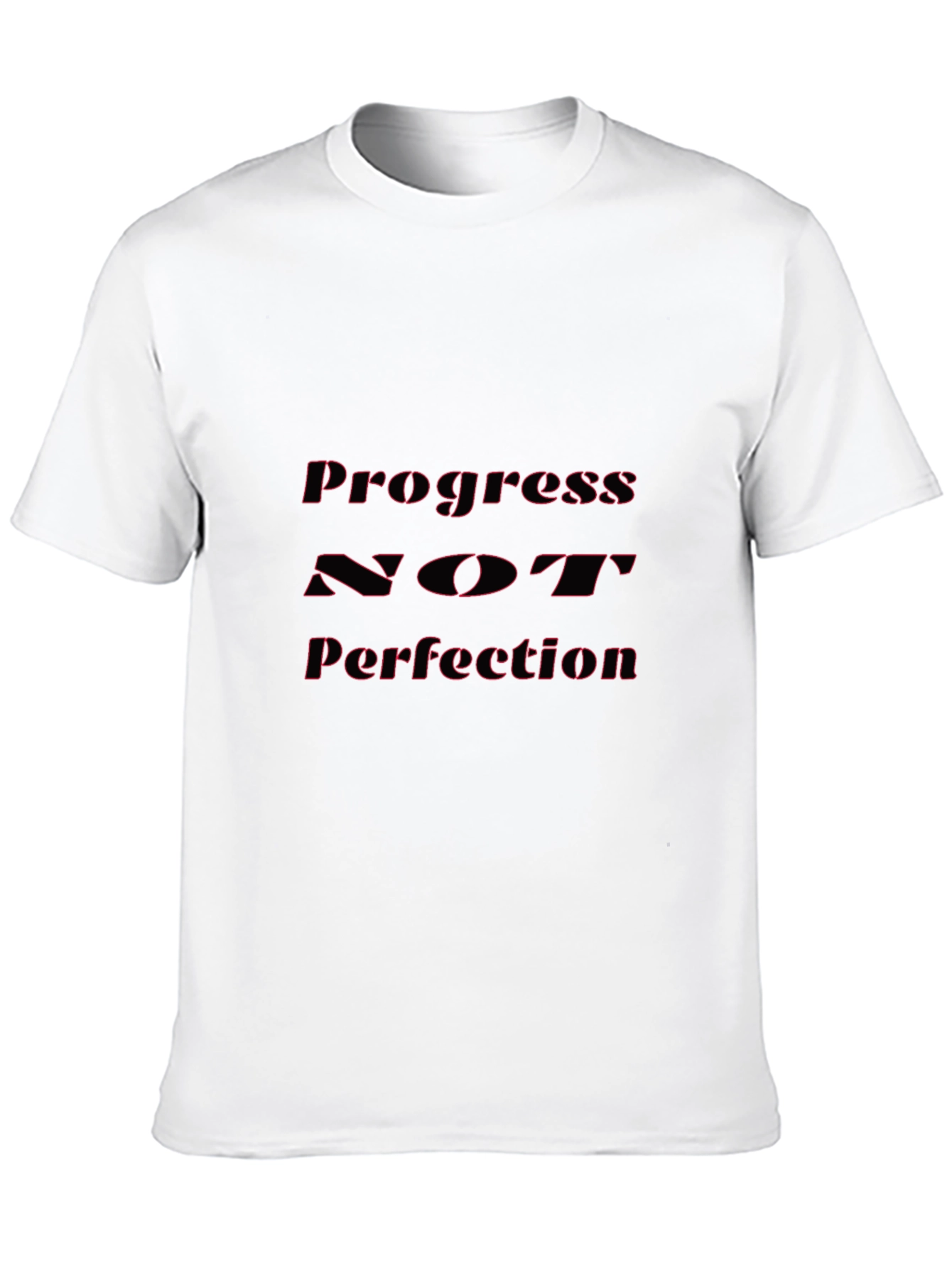 Progress Not Perfection T-Shirt - Black