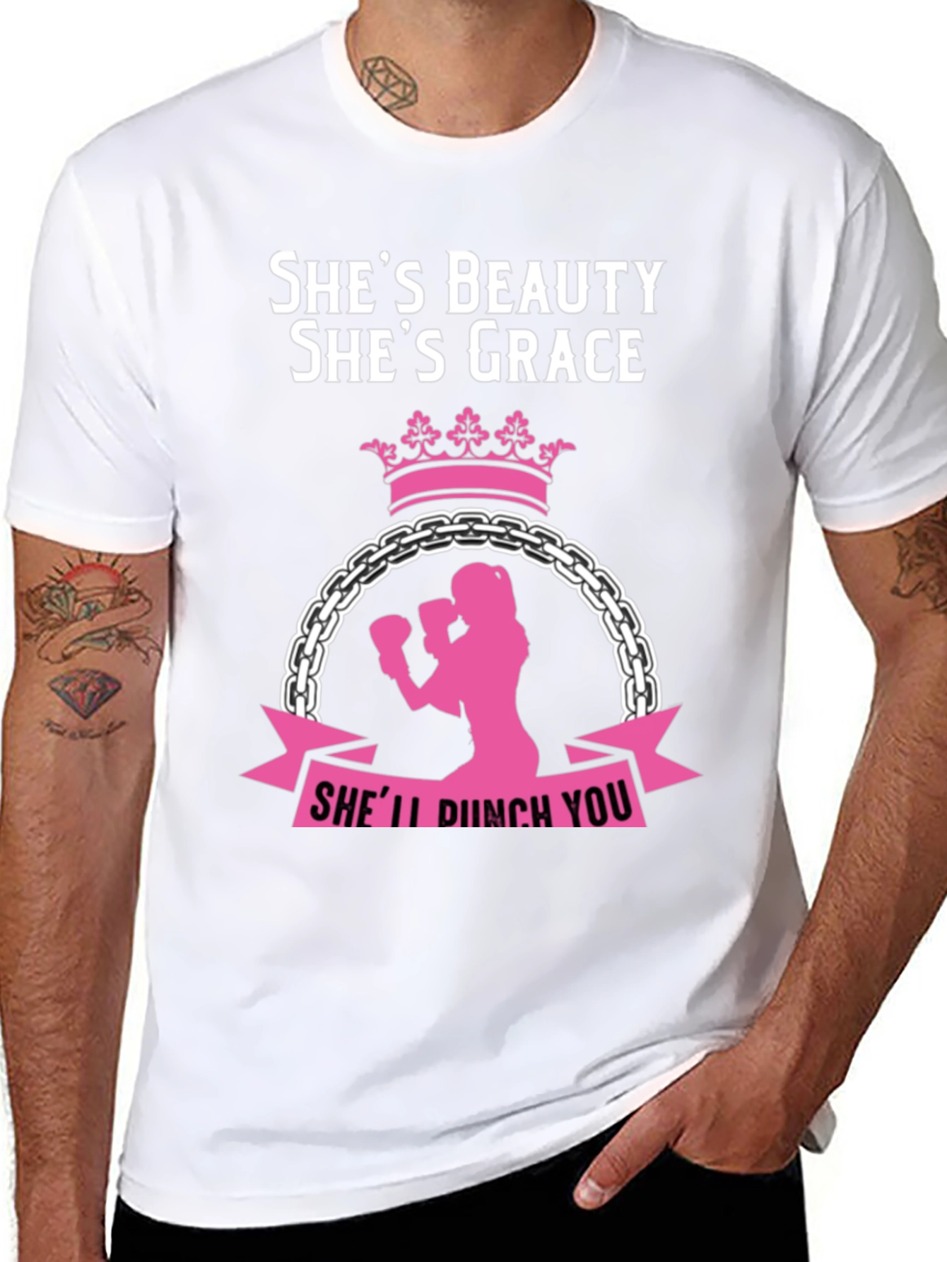 Shes Beauty Shes Grace Womens Boxing T-Shirt