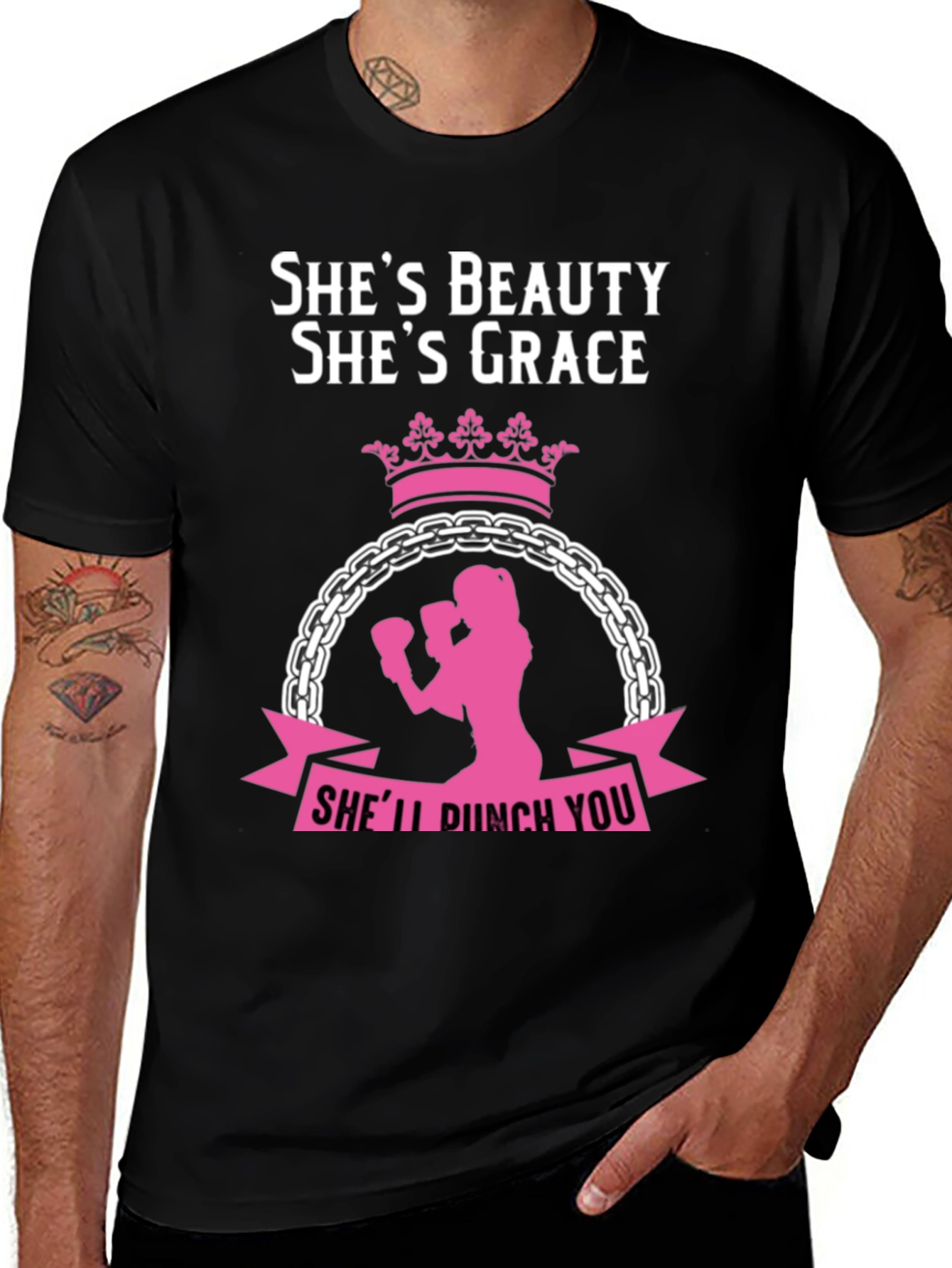 Shes Beauty Shes Grace Womens Boxing T-Shirt