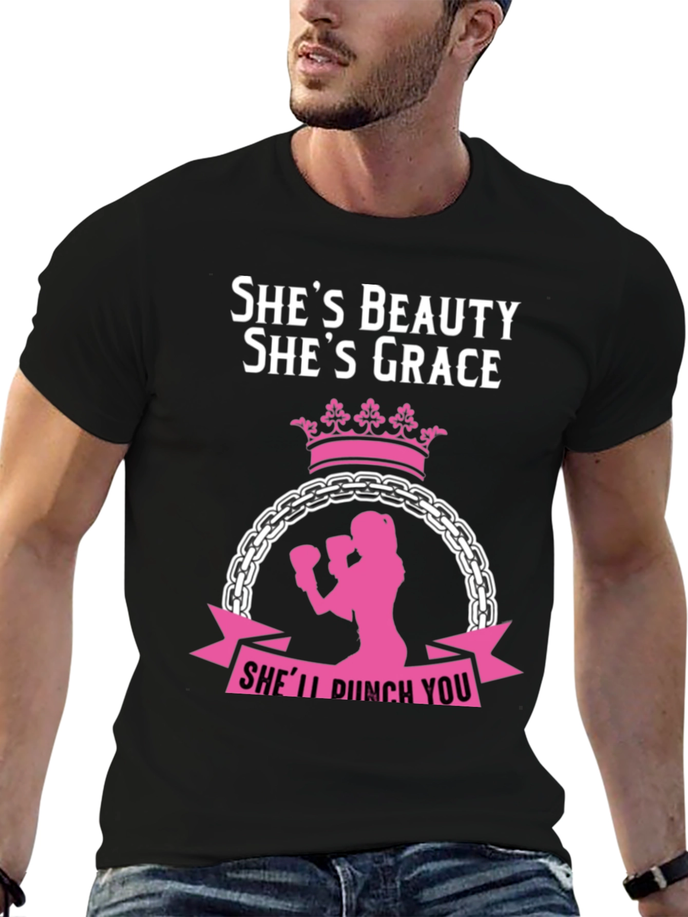 Shes Beauty Shes Grace Womens Boxing T-Shirt