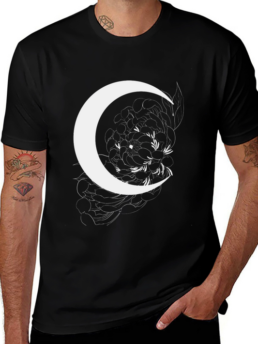 Crescent Moon Floral Graphic Tee