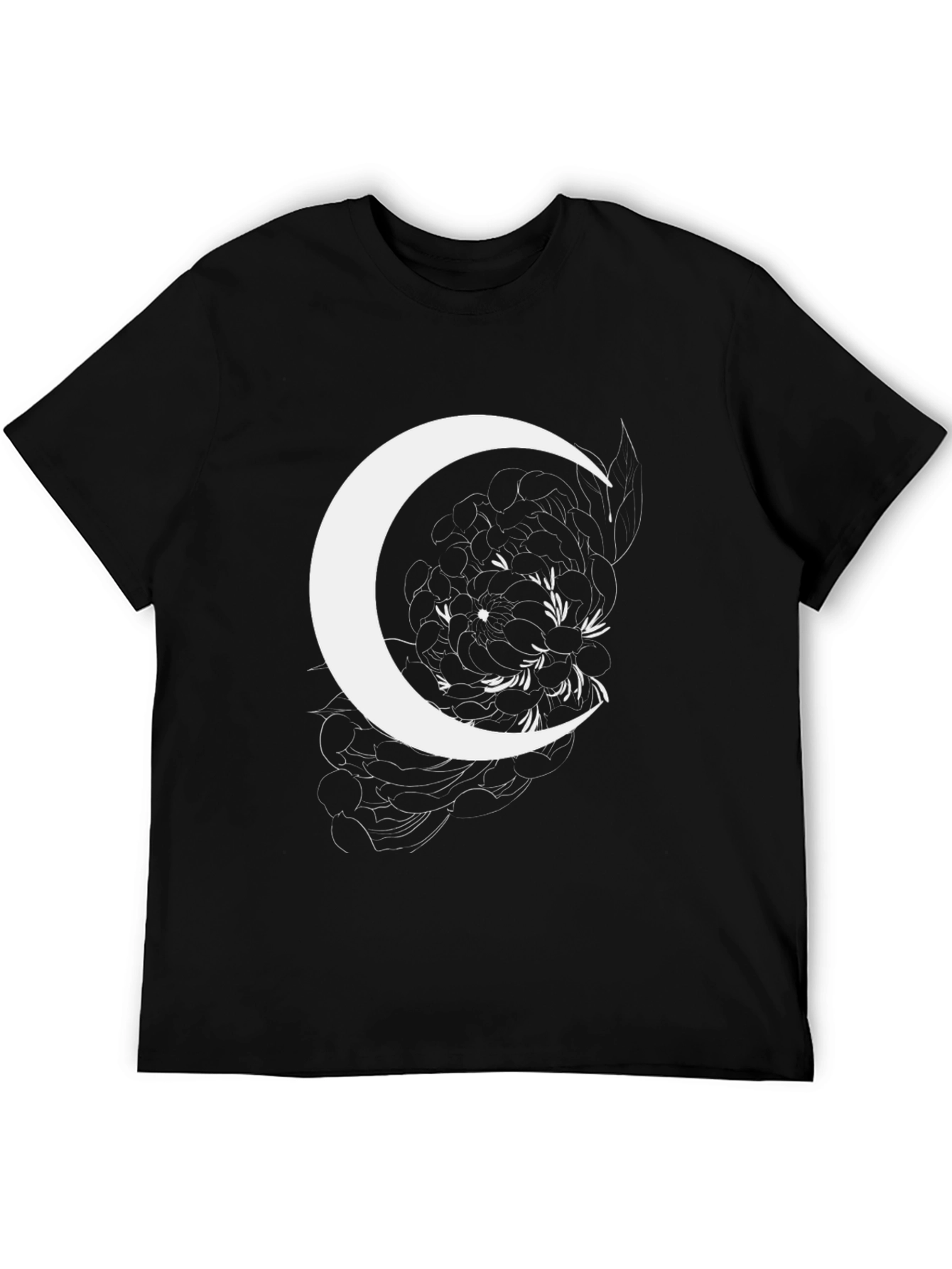 Crescent Moon Floral Graphic Tee