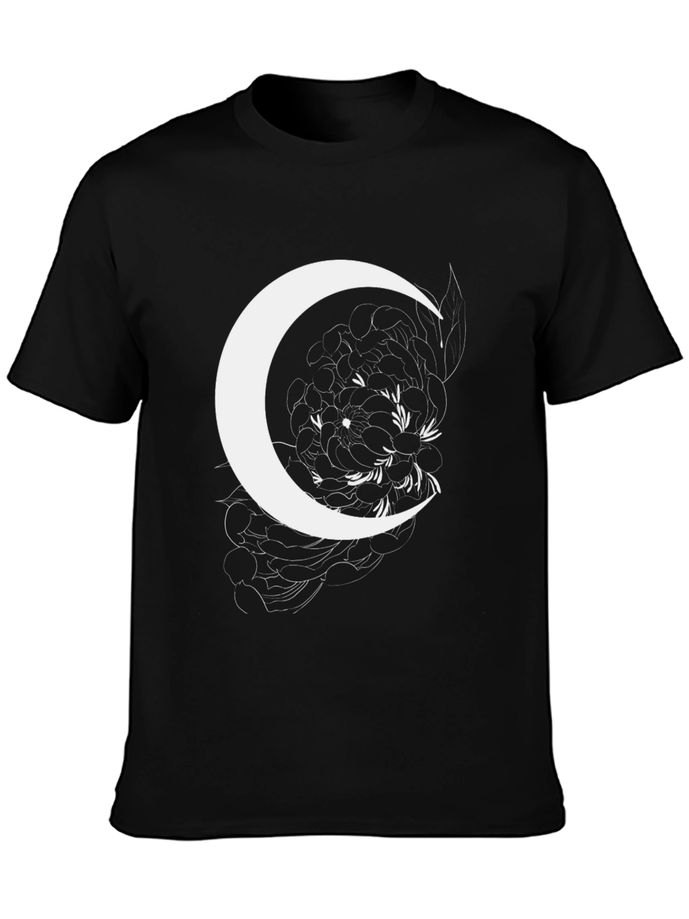 Crescent Moon Floral Graphic Tee