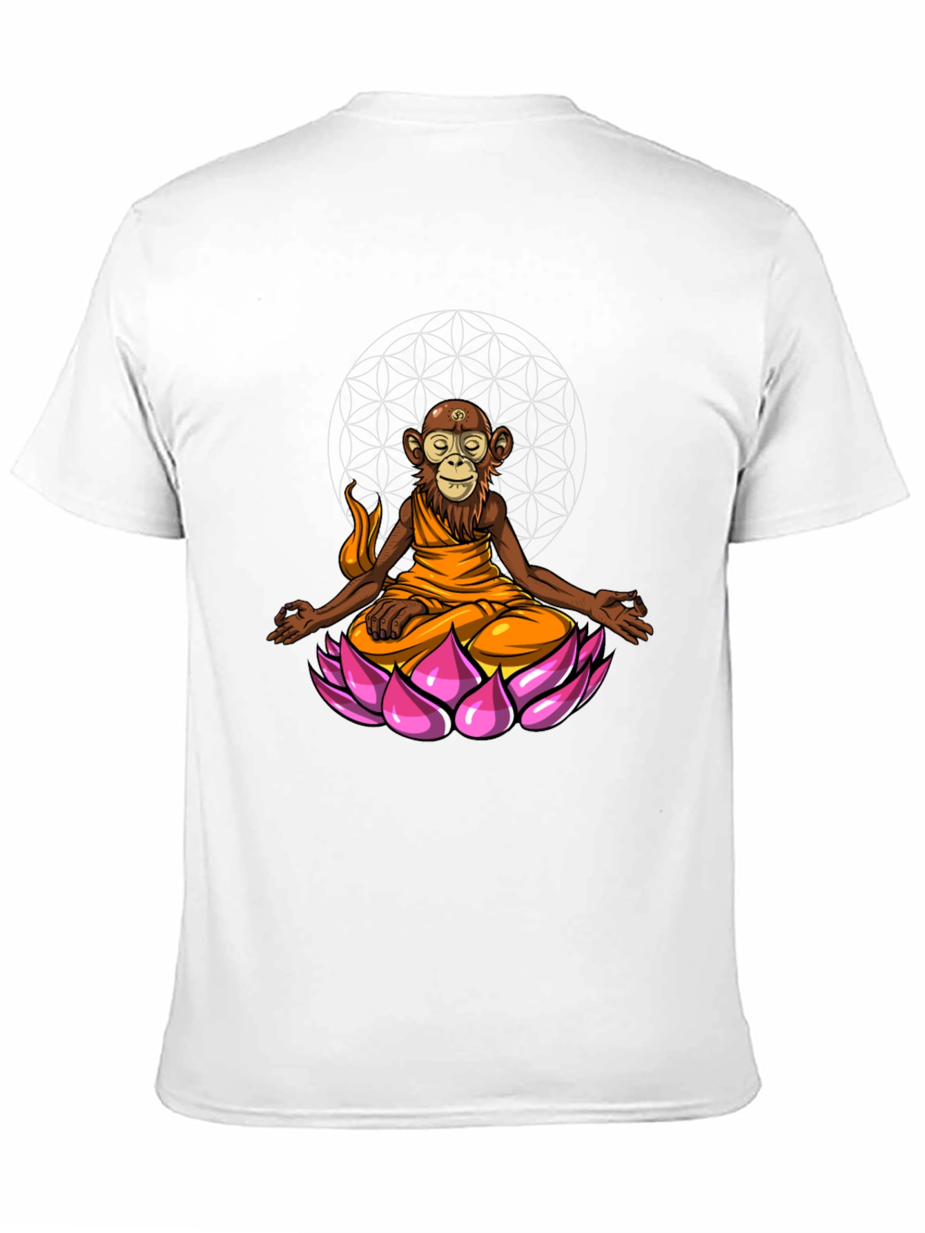 Monkey Monk Lotus T-Shirt - Zen Meditation Tee
