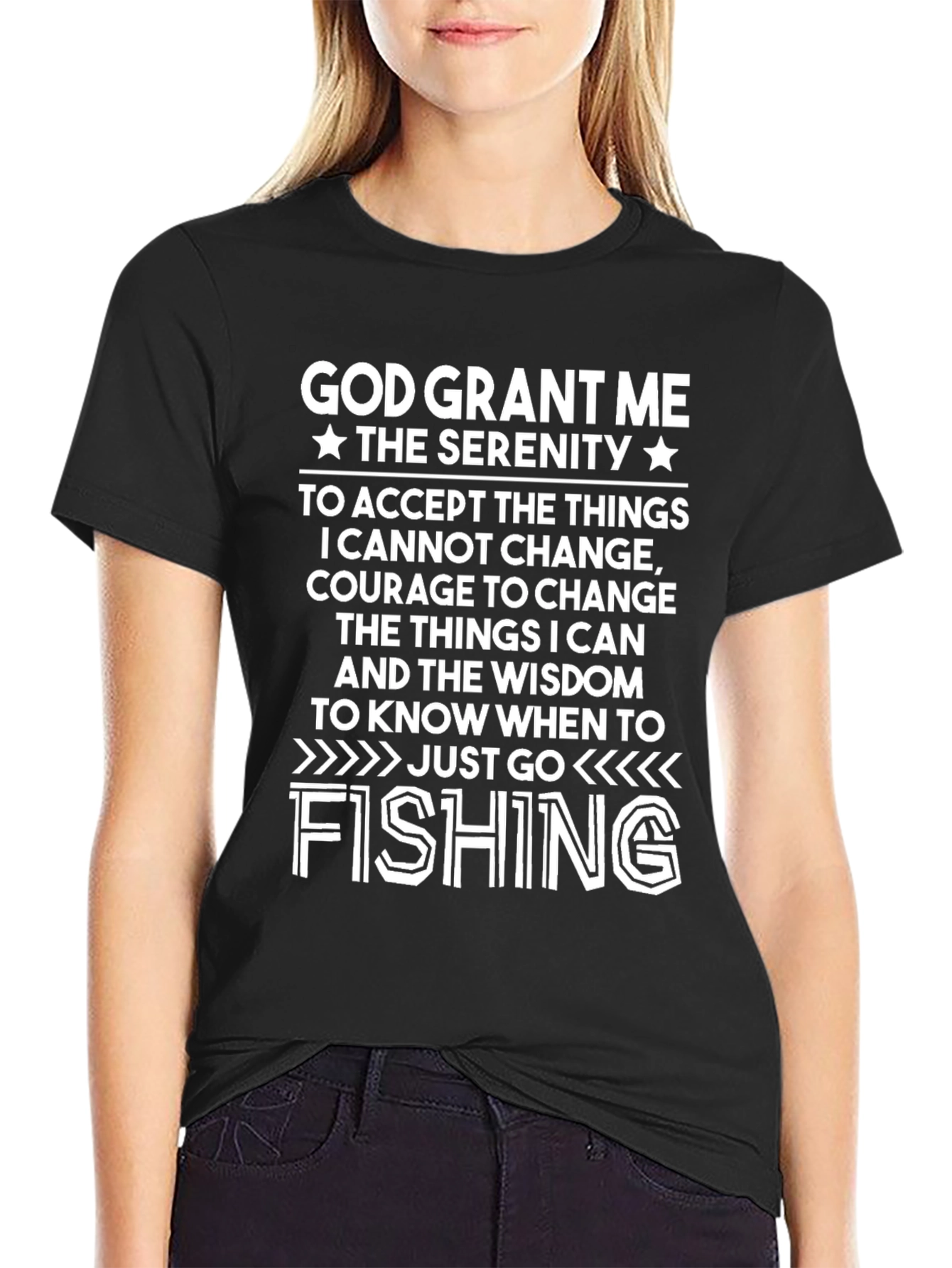 God Grant Me Serenity Fishing T-Shirt
