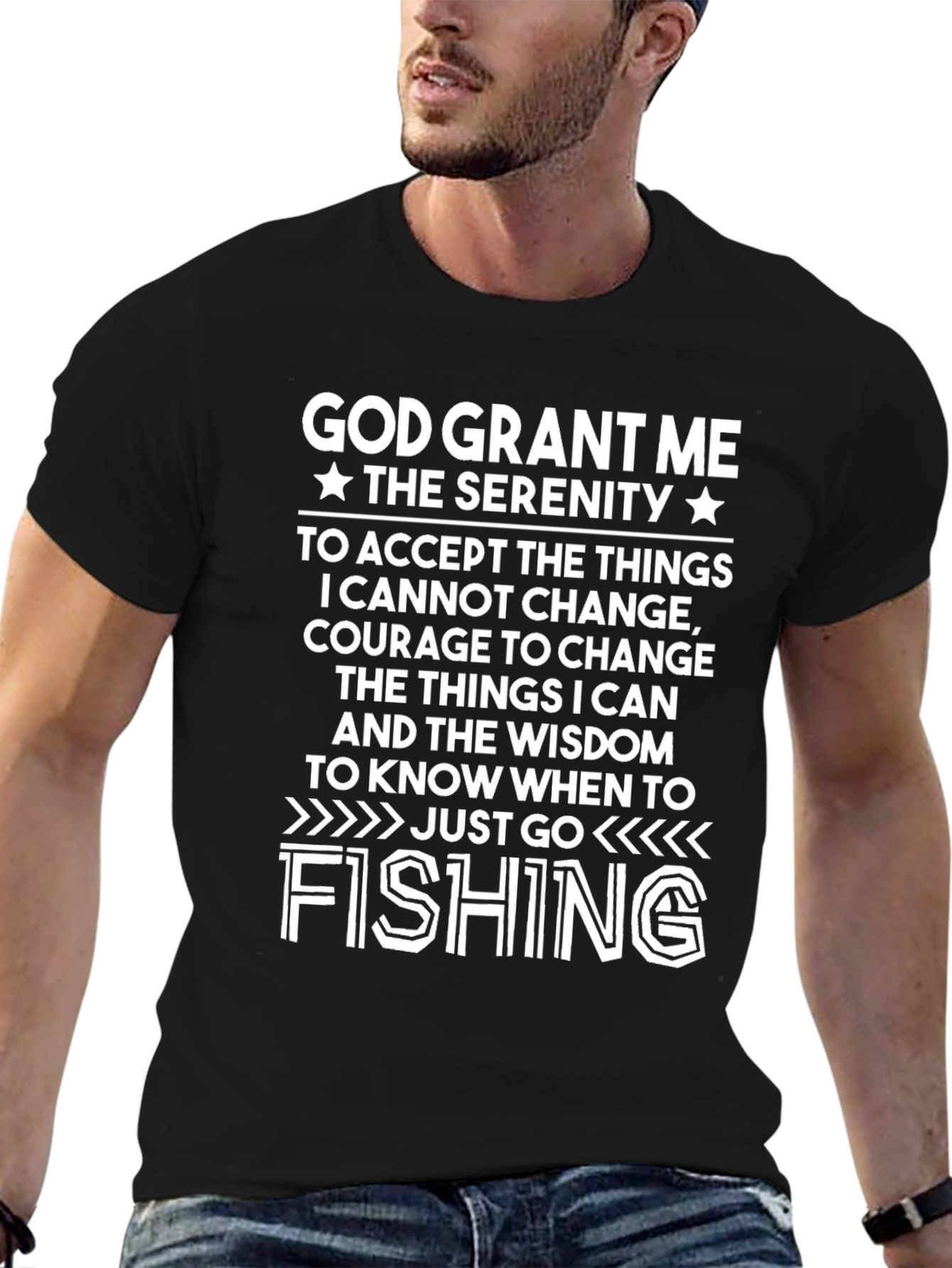 God Grant Me Serenity Fishing T-Shirt