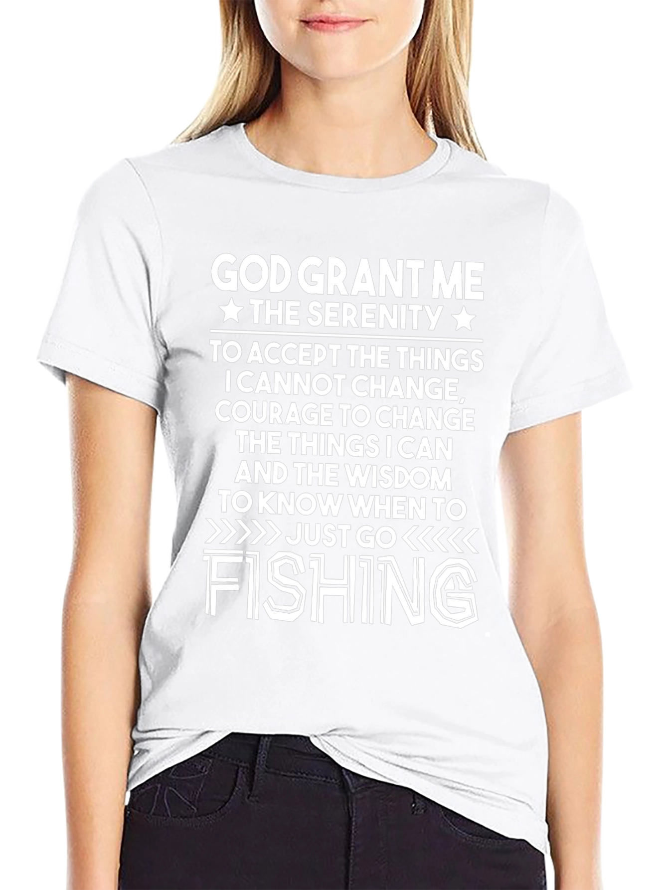 God Grant Me Serenity Fishing T-Shirt