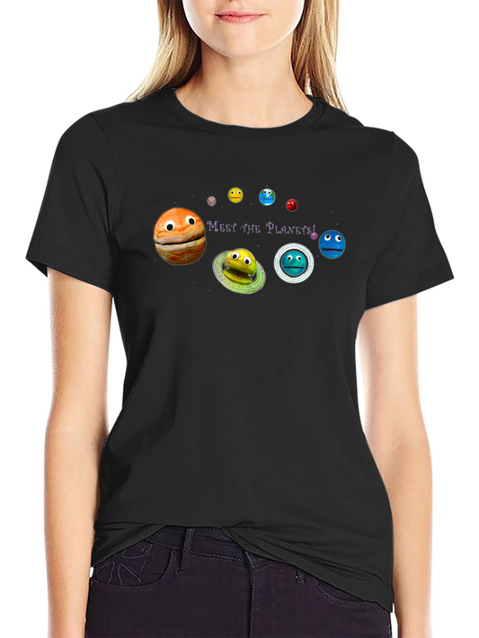 Meet the Planets Graphic T-Shirt - Black