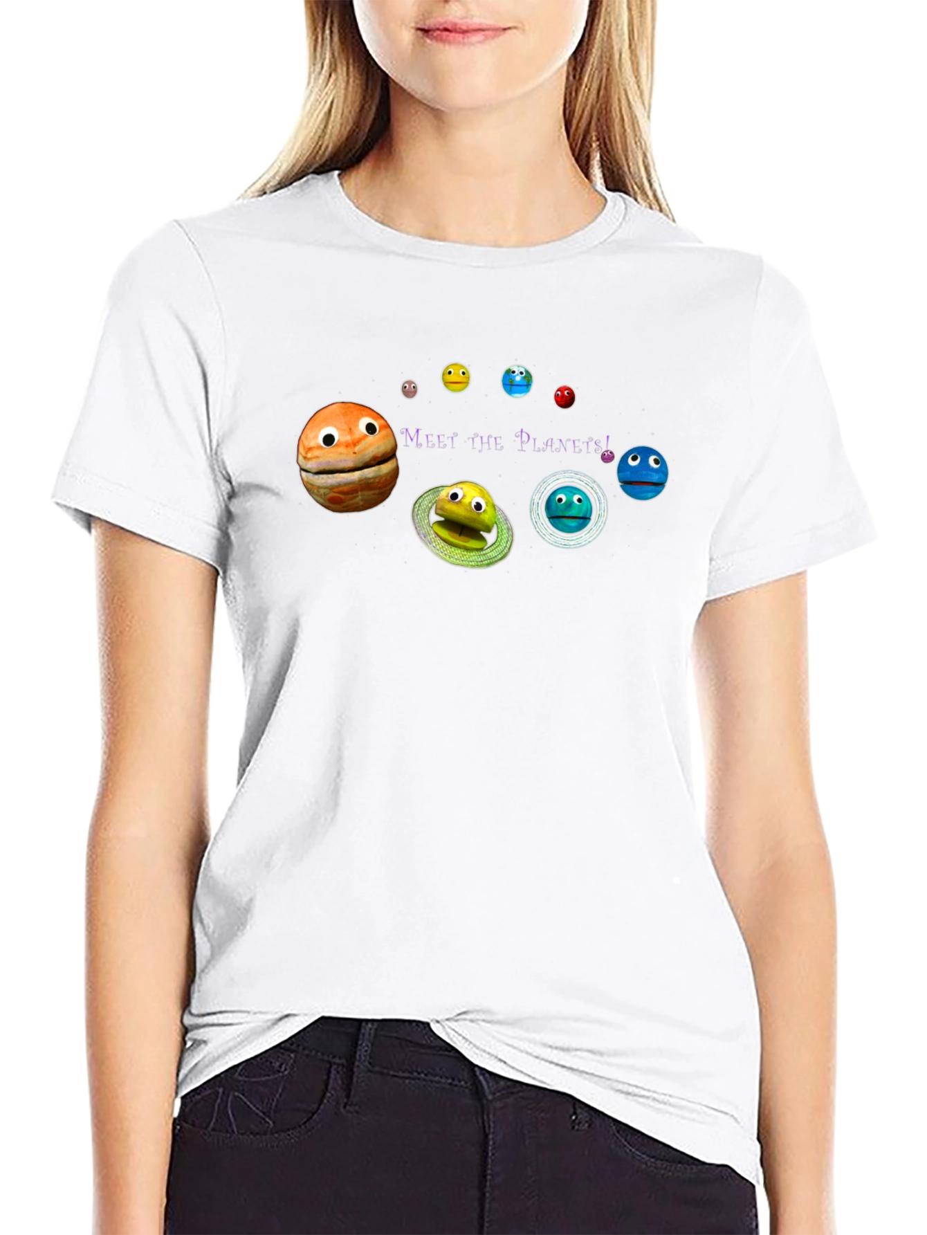 Meet the Planets Graphic T-Shirt - Black