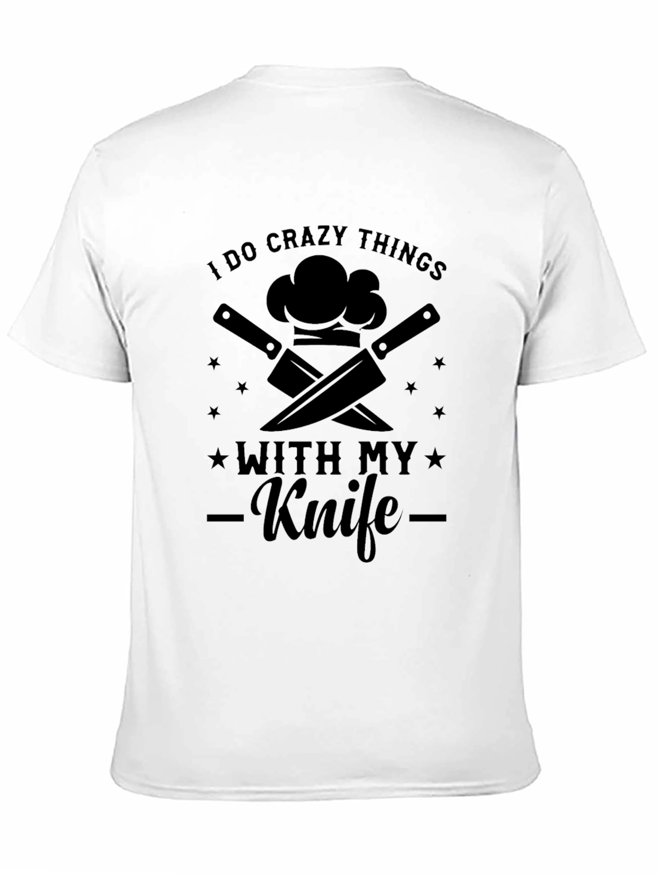 Crazy Things Chef Knife Black T-Shirt
