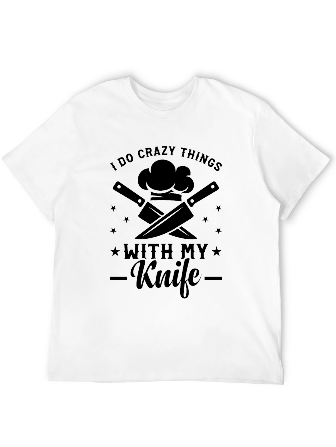 Crazy Things Chef Knife Black T-Shirt