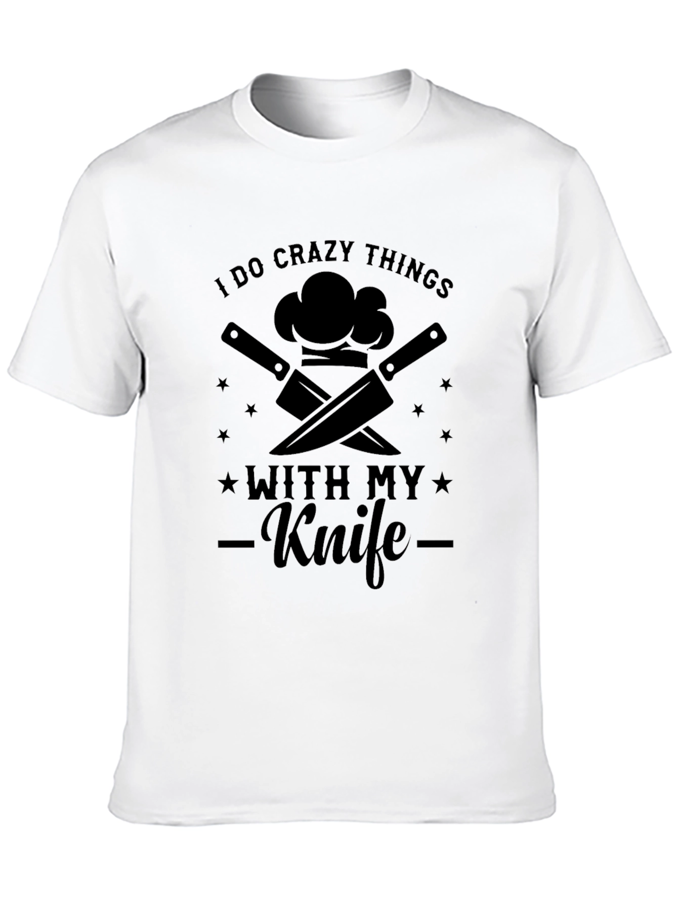 Crazy Things Chef Knife Black T-Shirt
