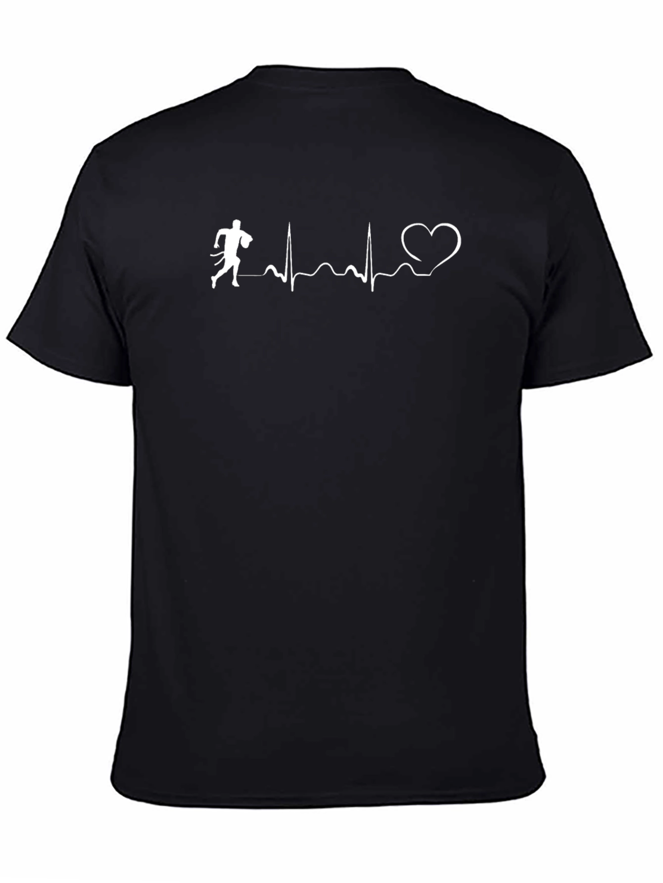 Runner Heartbeat Graphic T-Shirt - Black