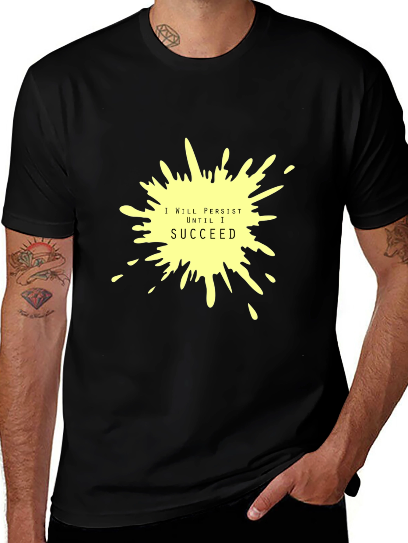 Persist Until I Succeed Black T-Shirt