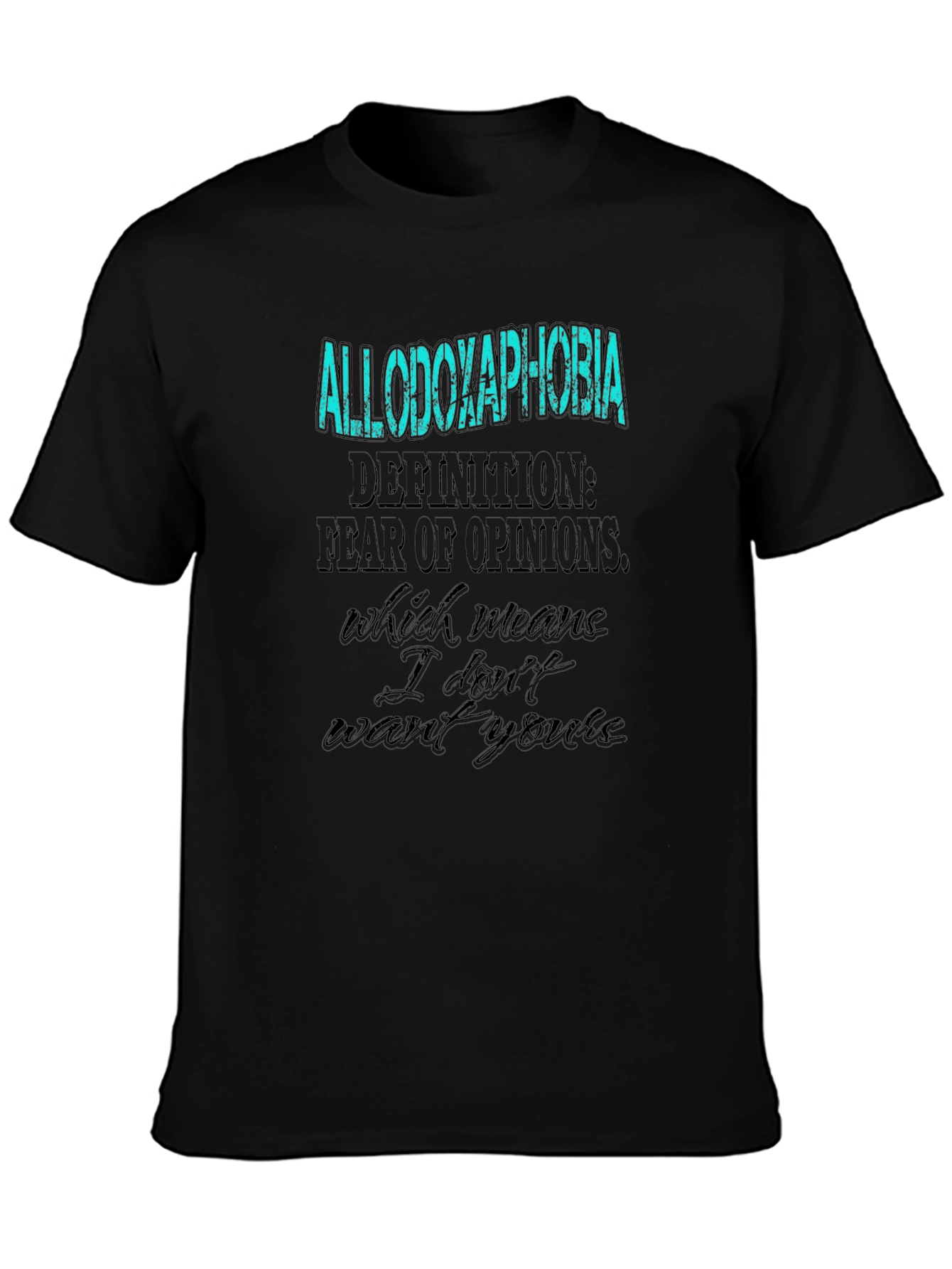Allodoxaphobia T-Shirt - Fear of Opinions Graphic Tee