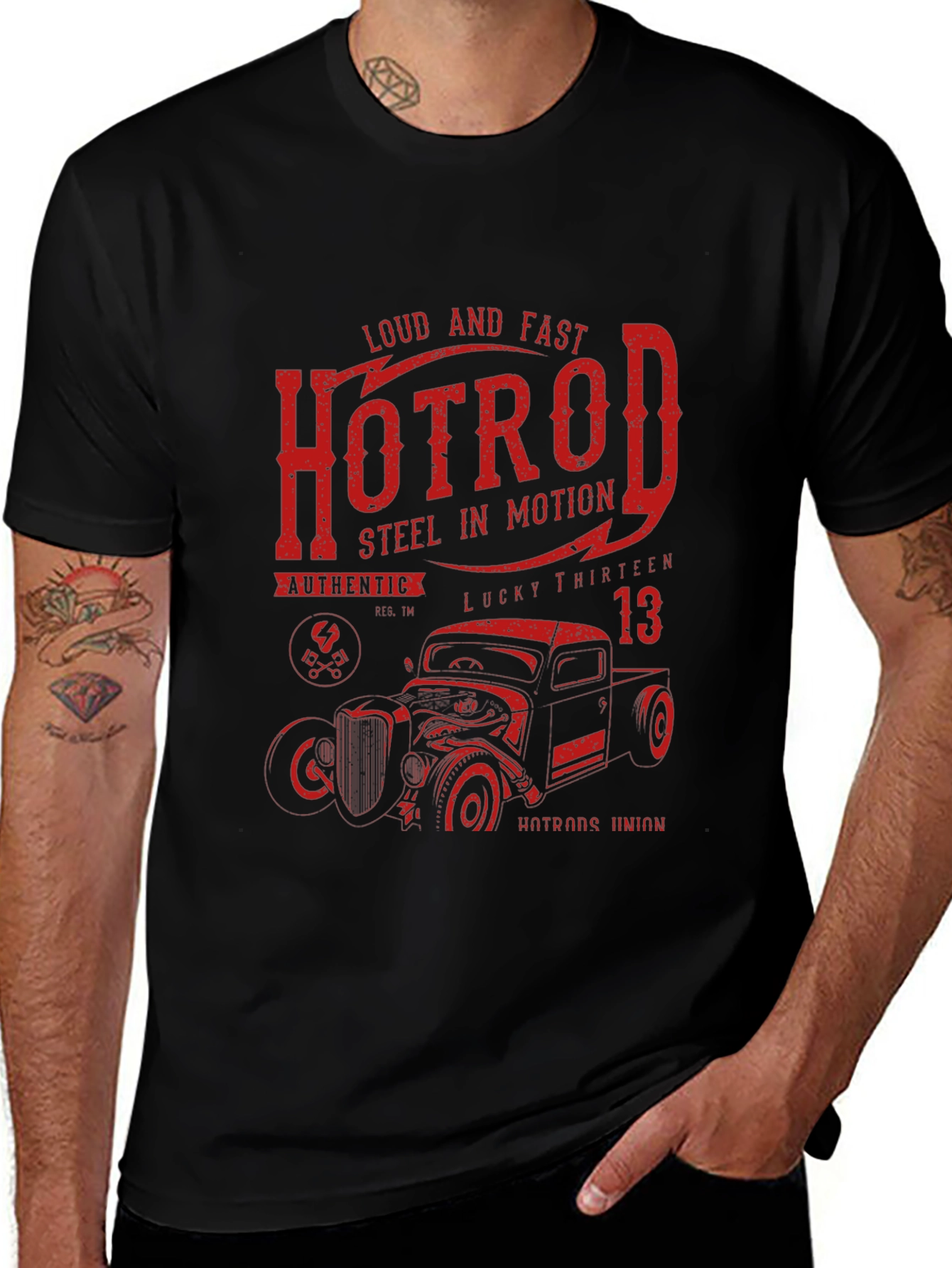 Hot Rod Steel in Motion Graphic Tee