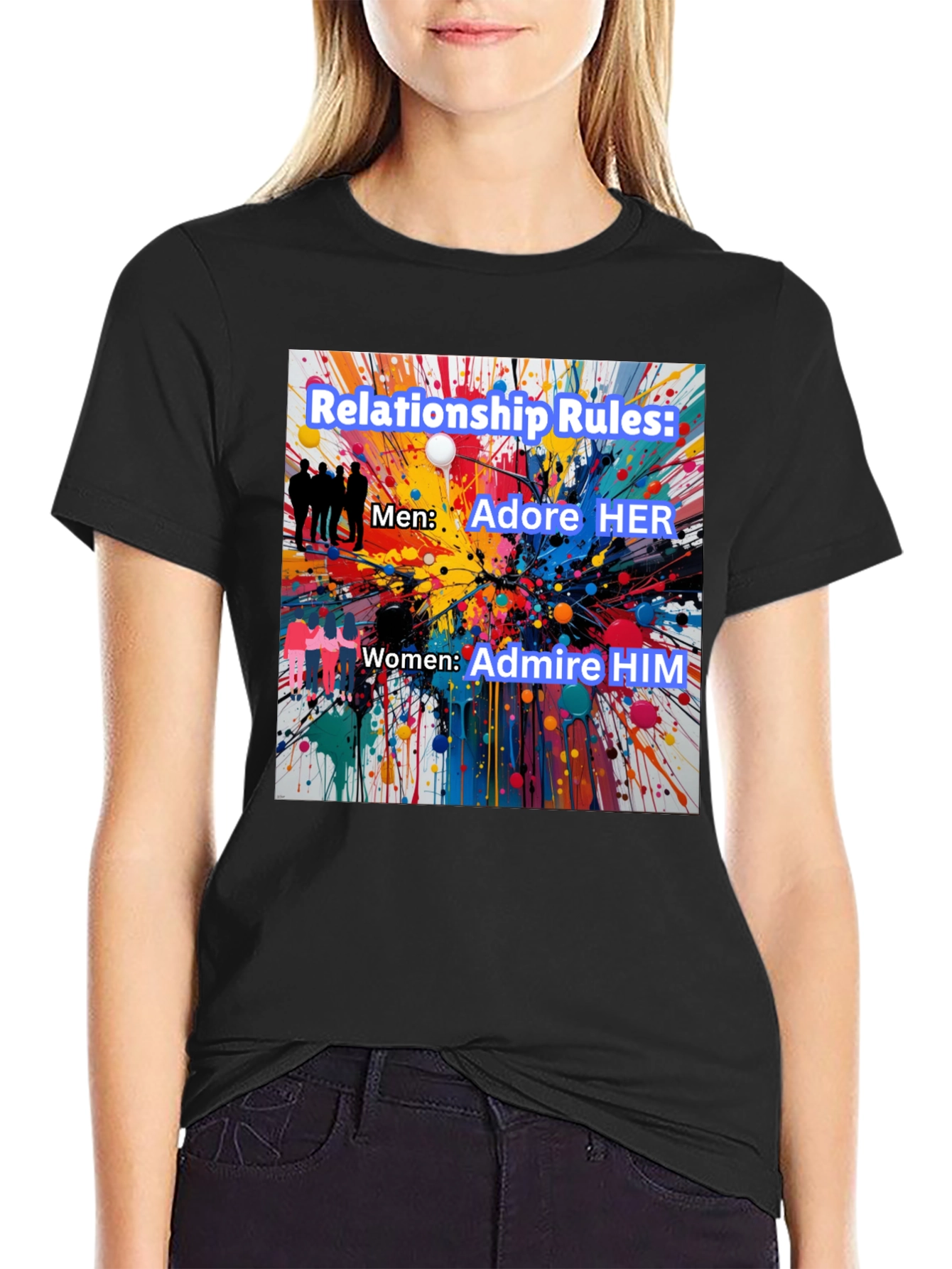 Relationship Rules T-Shirt - Adore Her Admire Him