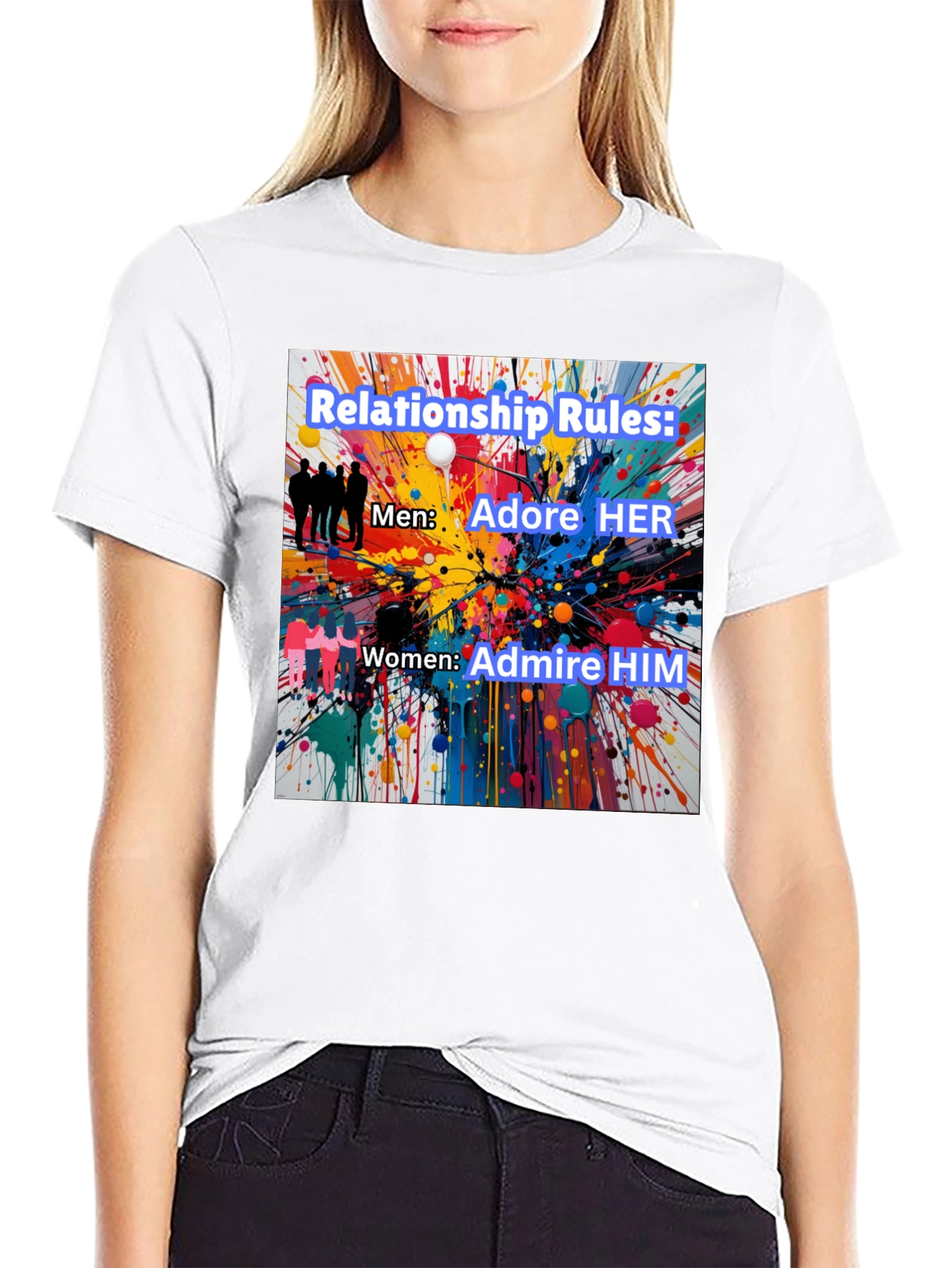 Relationship Rules T-Shirt - Adore Her Admire Him