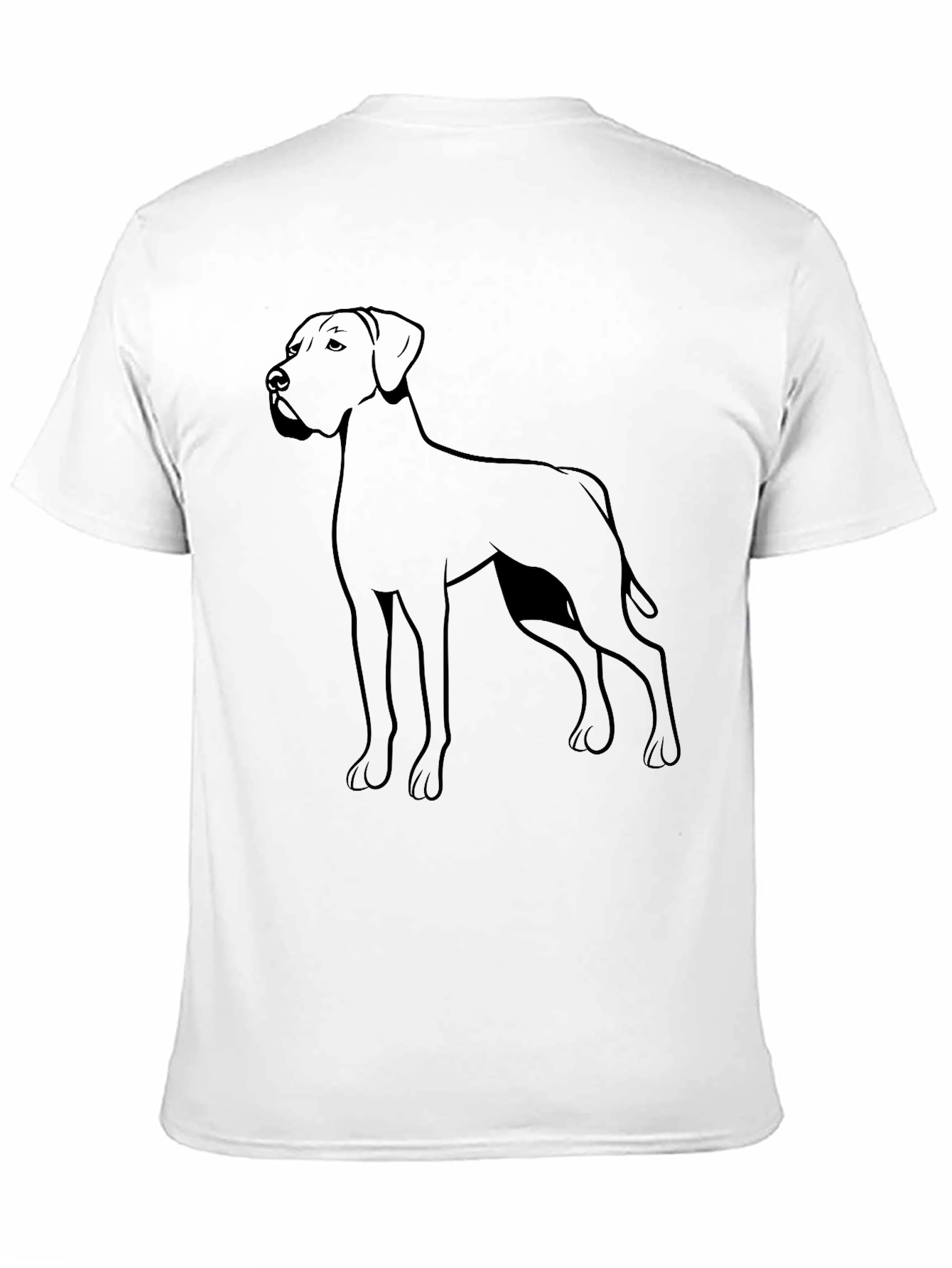 Dog Silhouette Graphic Tee - Stylish Black Shirt