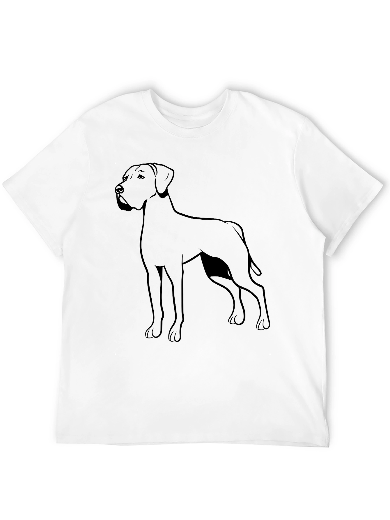 Dog Silhouette Graphic Tee - Stylish Black Shirt