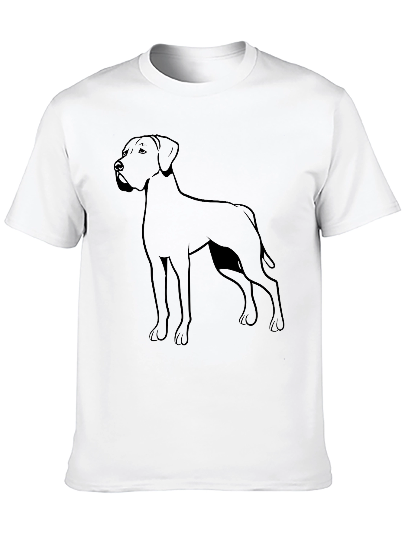 Dog Silhouette Graphic Tee - Stylish Black Shirt
