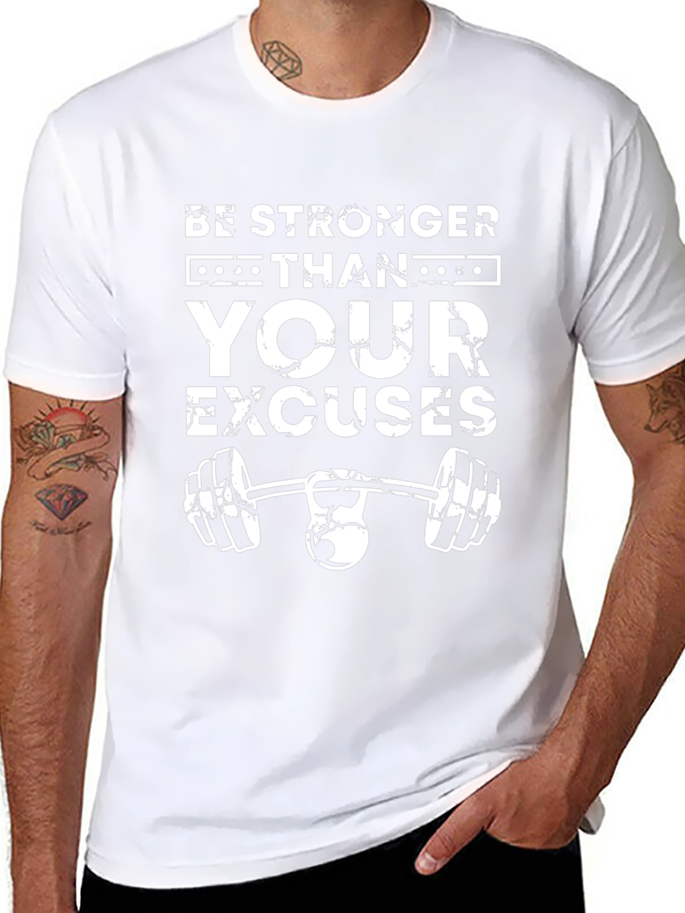 Be Stronger Than Your Excuses Black T-Shirt
