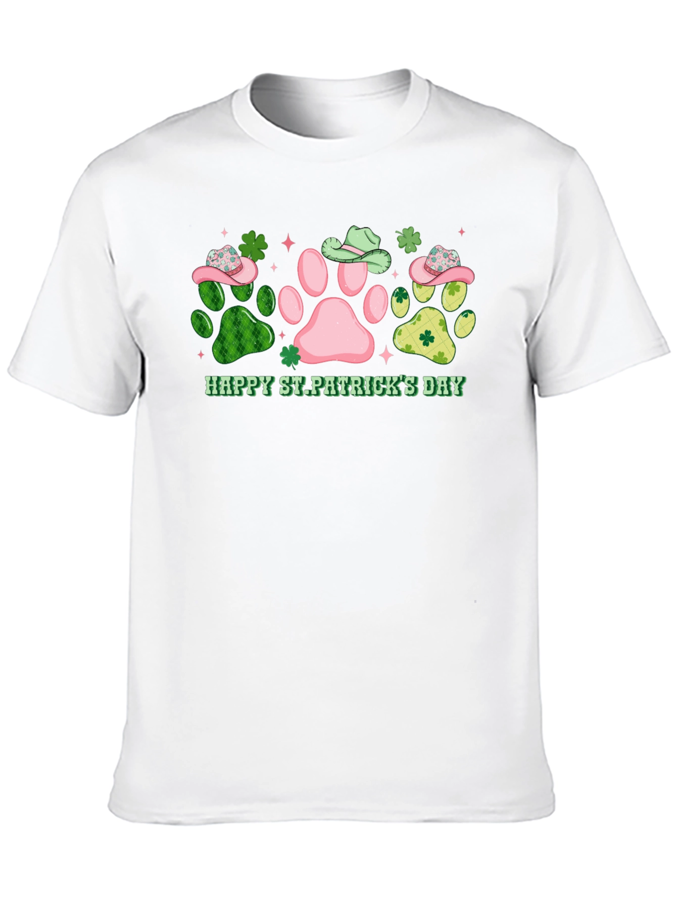 Happy St. Patricks Day Paw Print Tee