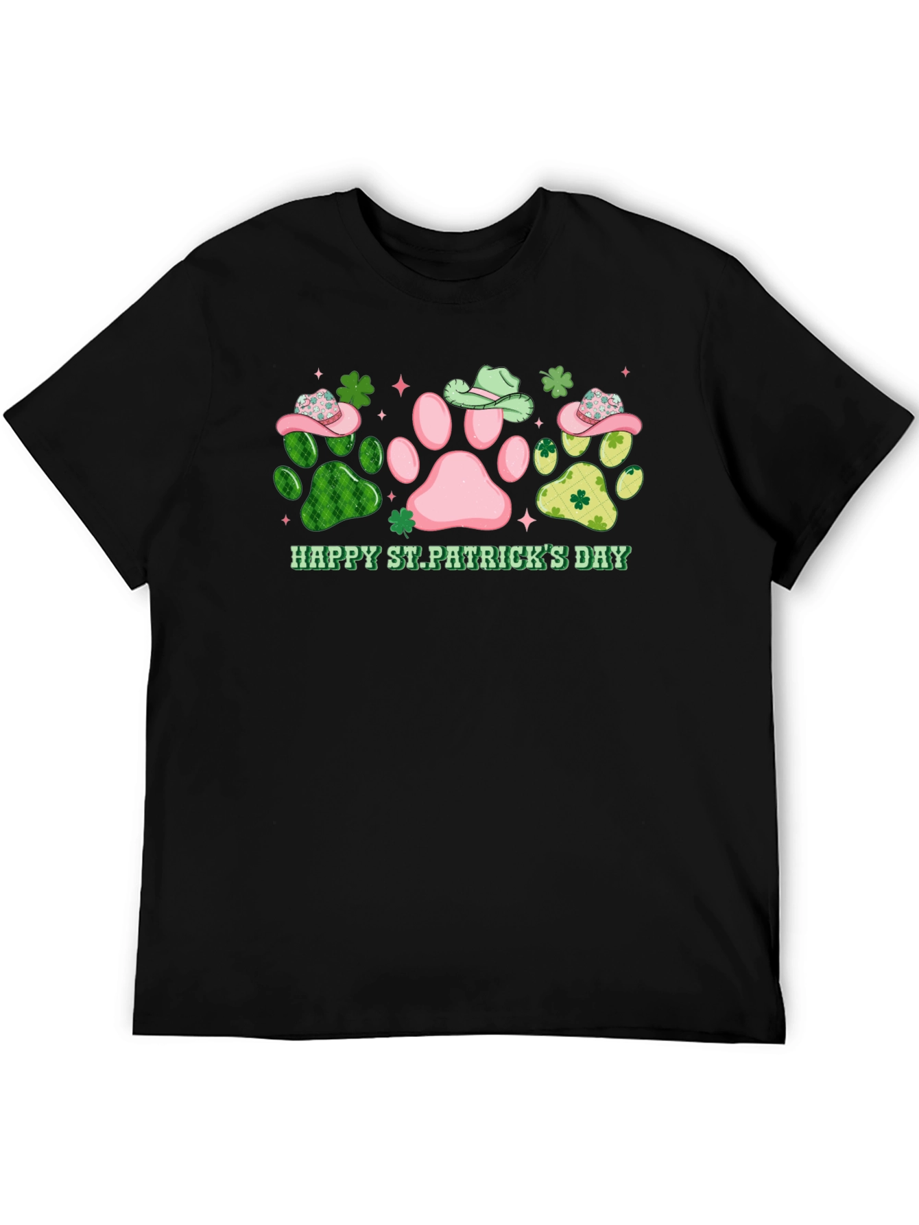 Happy St. Patricks Day Paw Print Tee