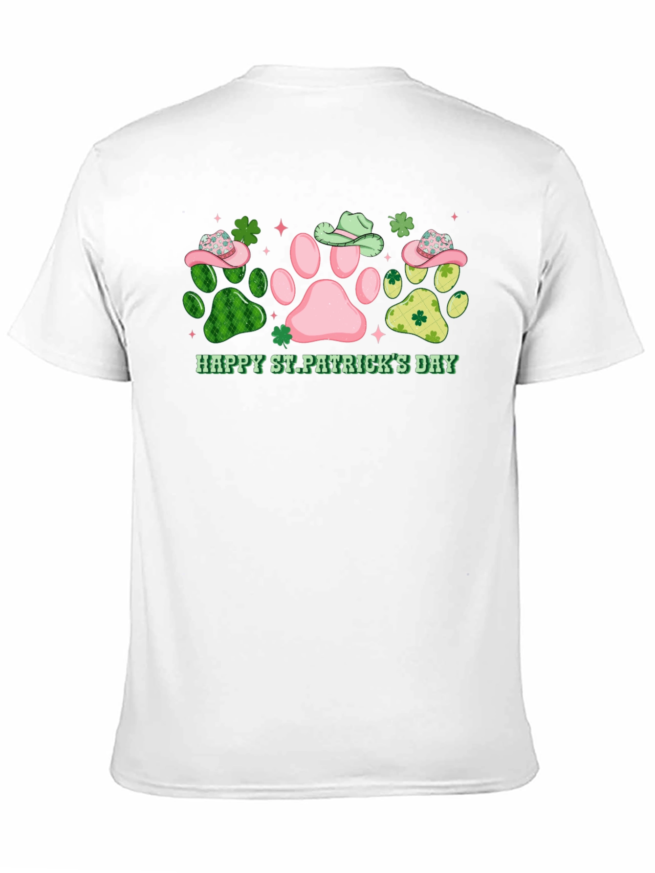 Happy St. Patricks Day Paw Print Tee