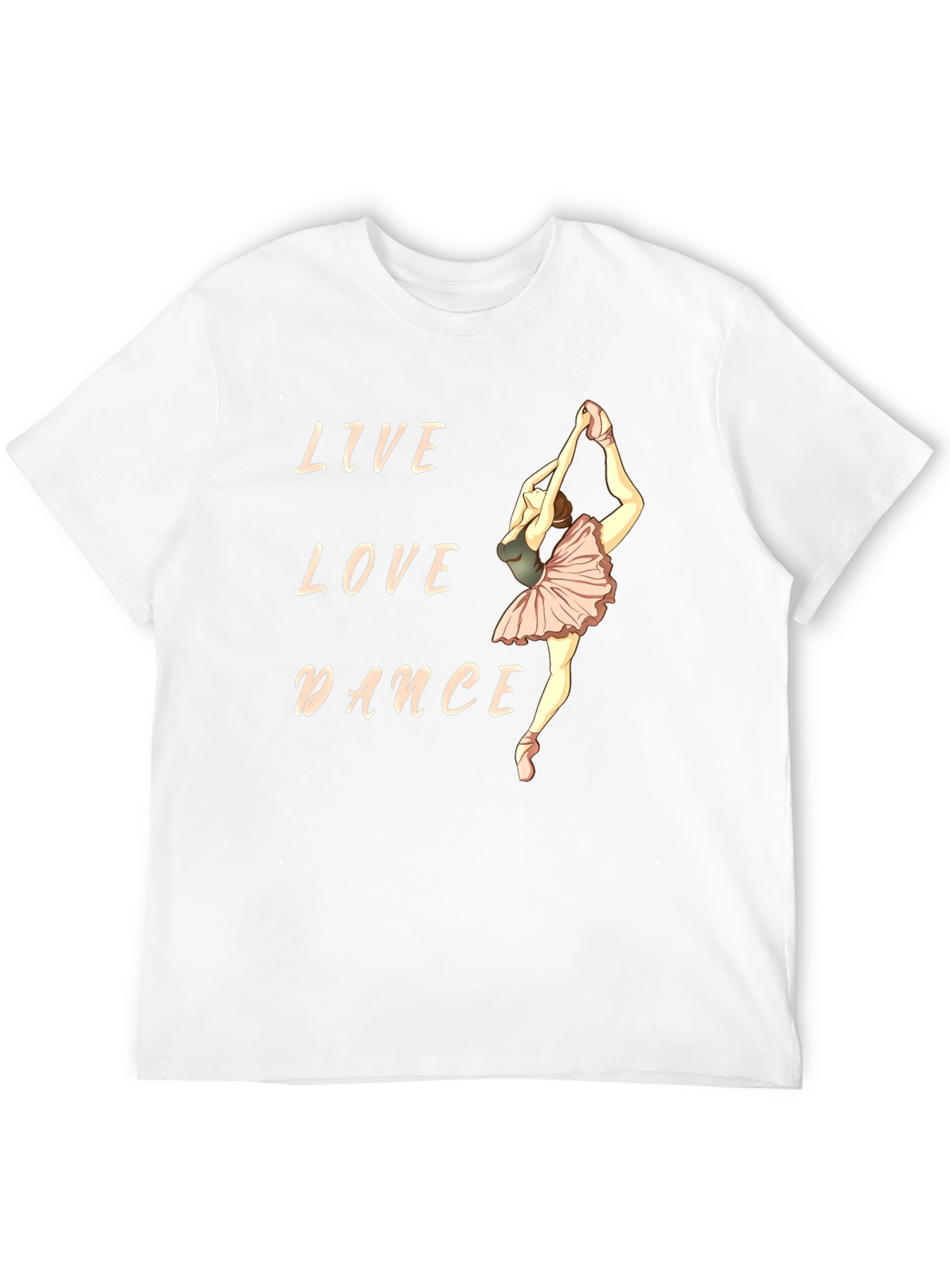 Live Love Dance T-Shirt - Ballerina Graphic Tee