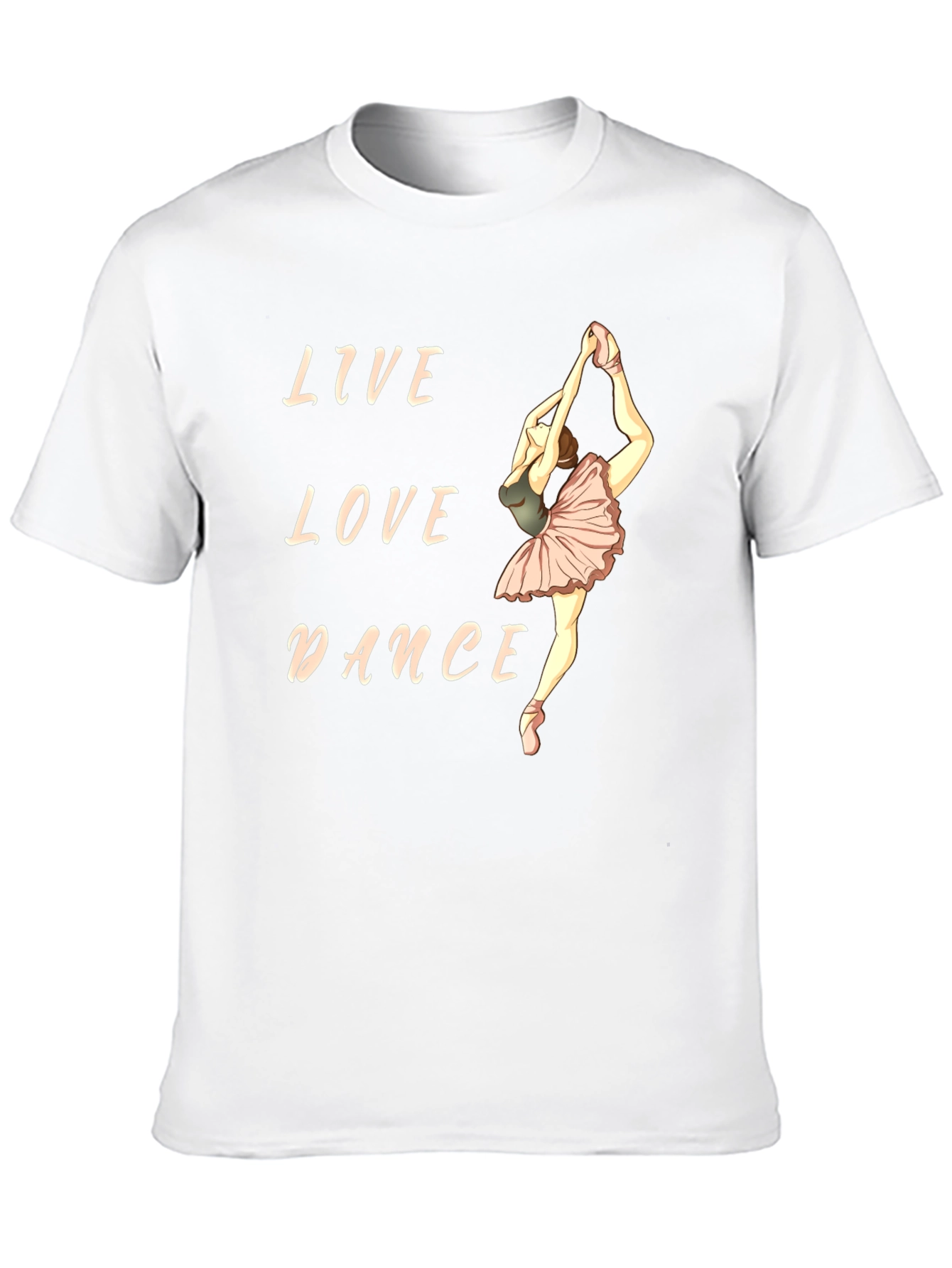 Live Love Dance T-Shirt - Ballerina Graphic Tee