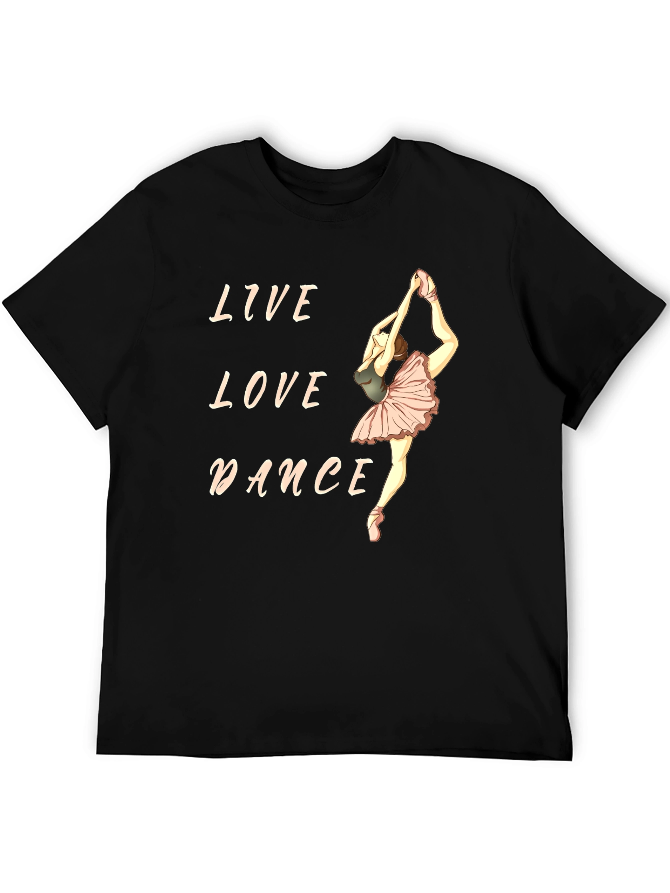 Live Love Dance T-Shirt - Ballerina Graphic Tee