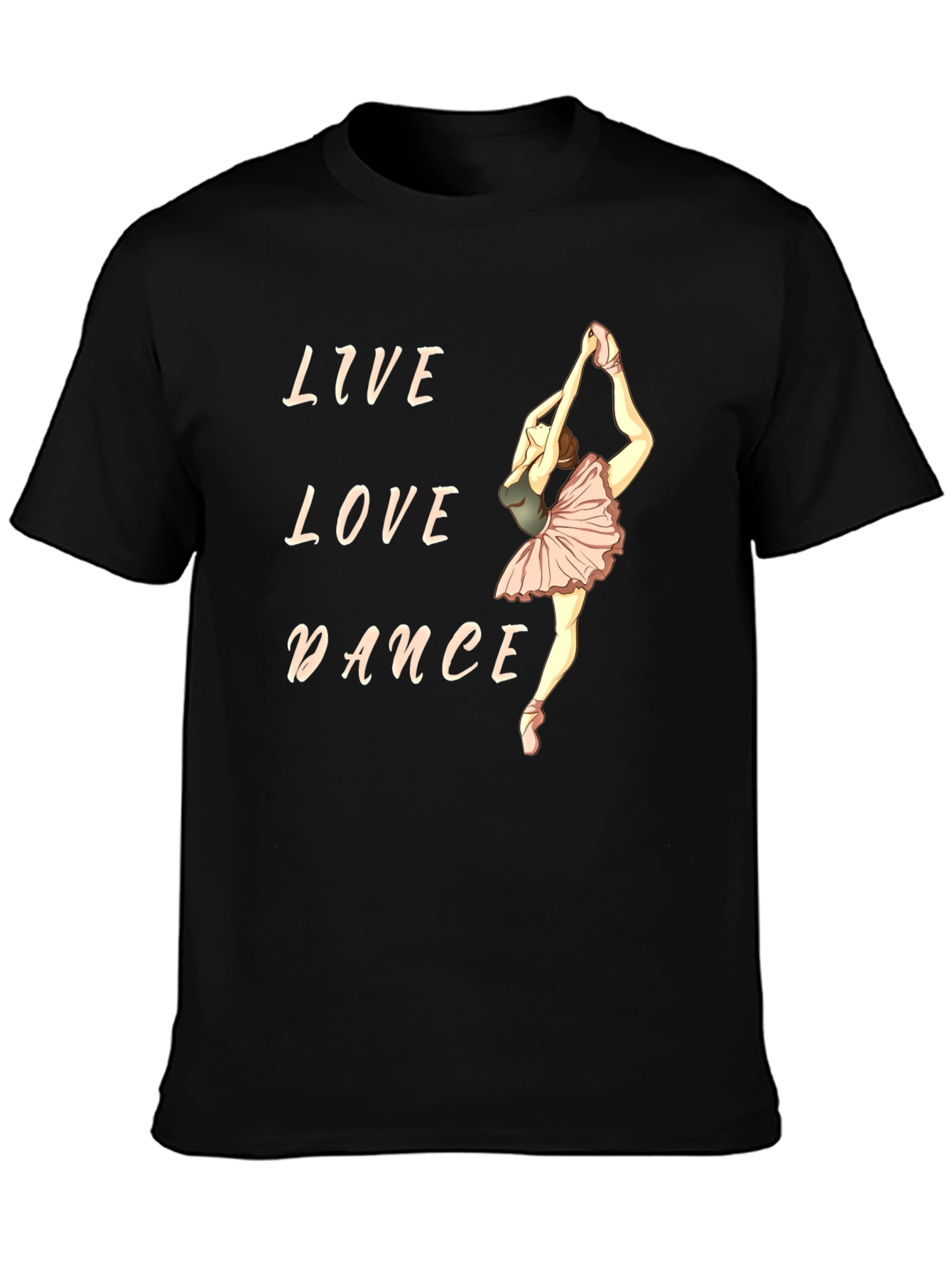 Live Love Dance T-Shirt - Ballerina Graphic Tee