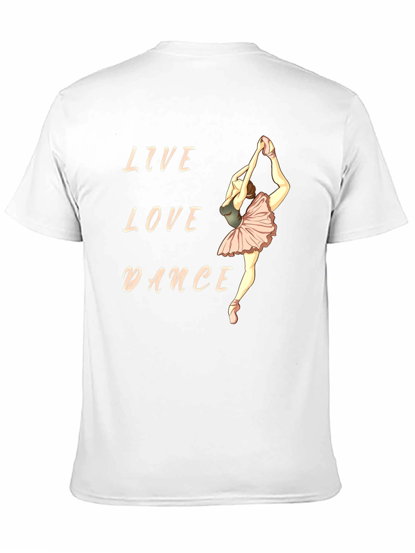 Live Love Dance T-Shirt - Ballerina Graphic Tee