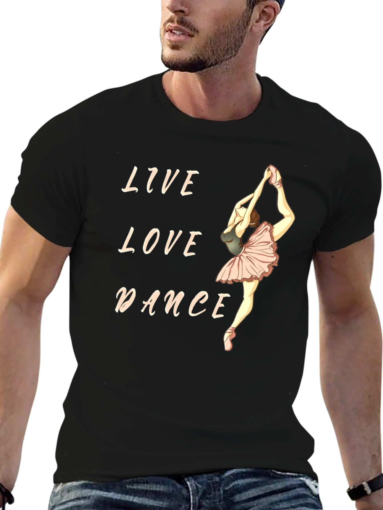 Live Love Dance T-Shirt - Ballerina Graphic Tee