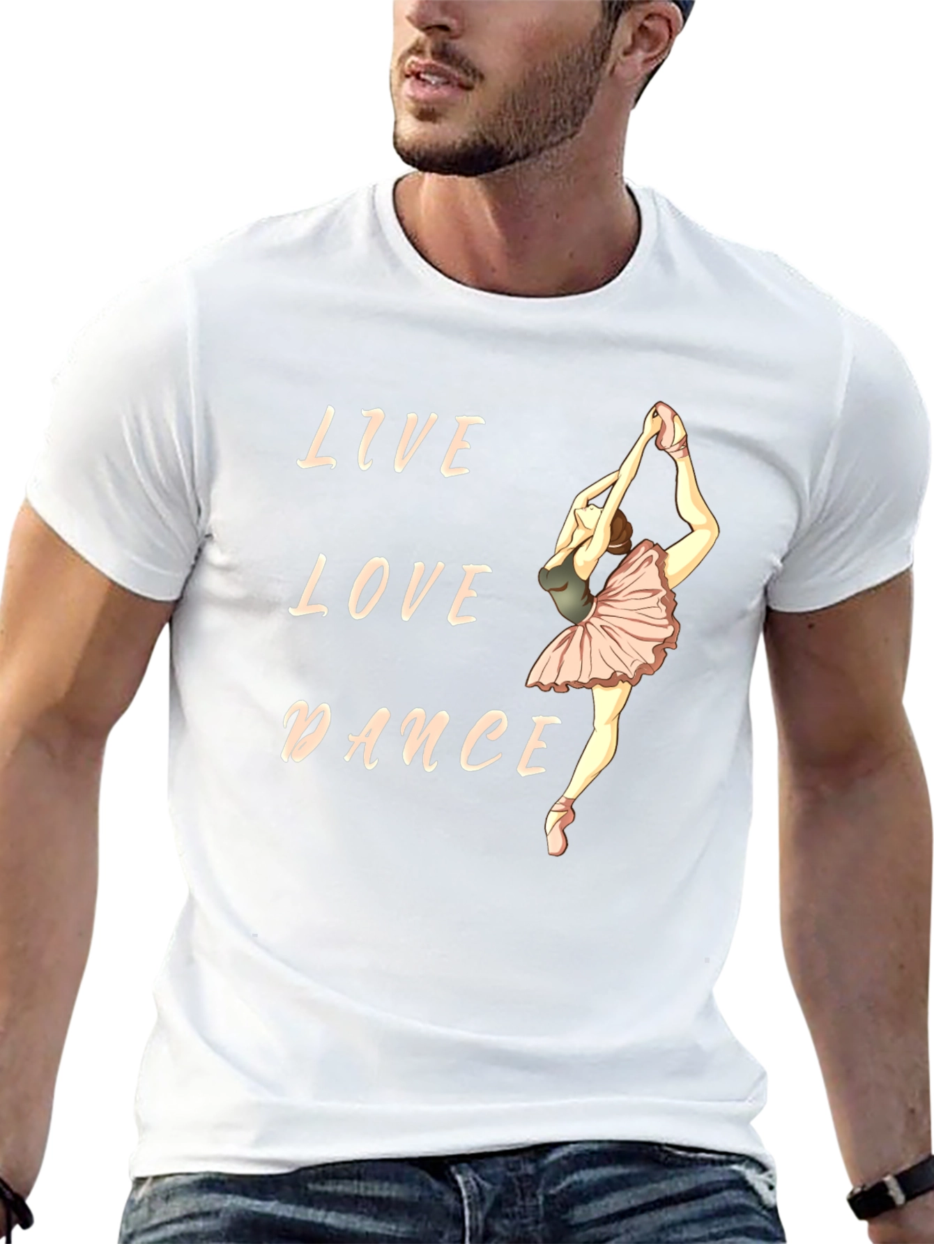 Live Love Dance T-Shirt - Ballerina Graphic Tee