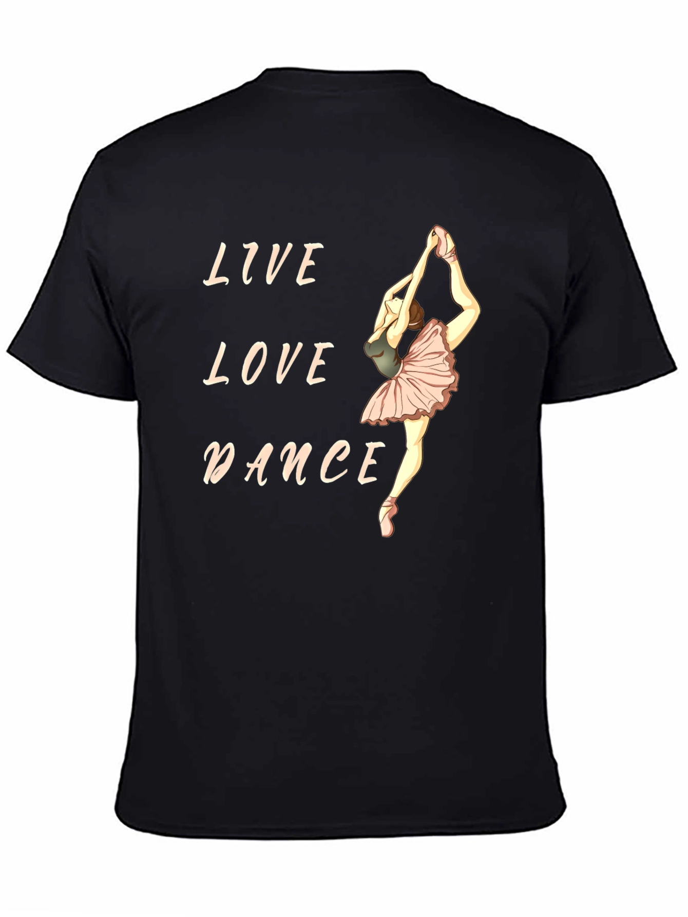 Live Love Dance T-Shirt - Ballerina Graphic Tee